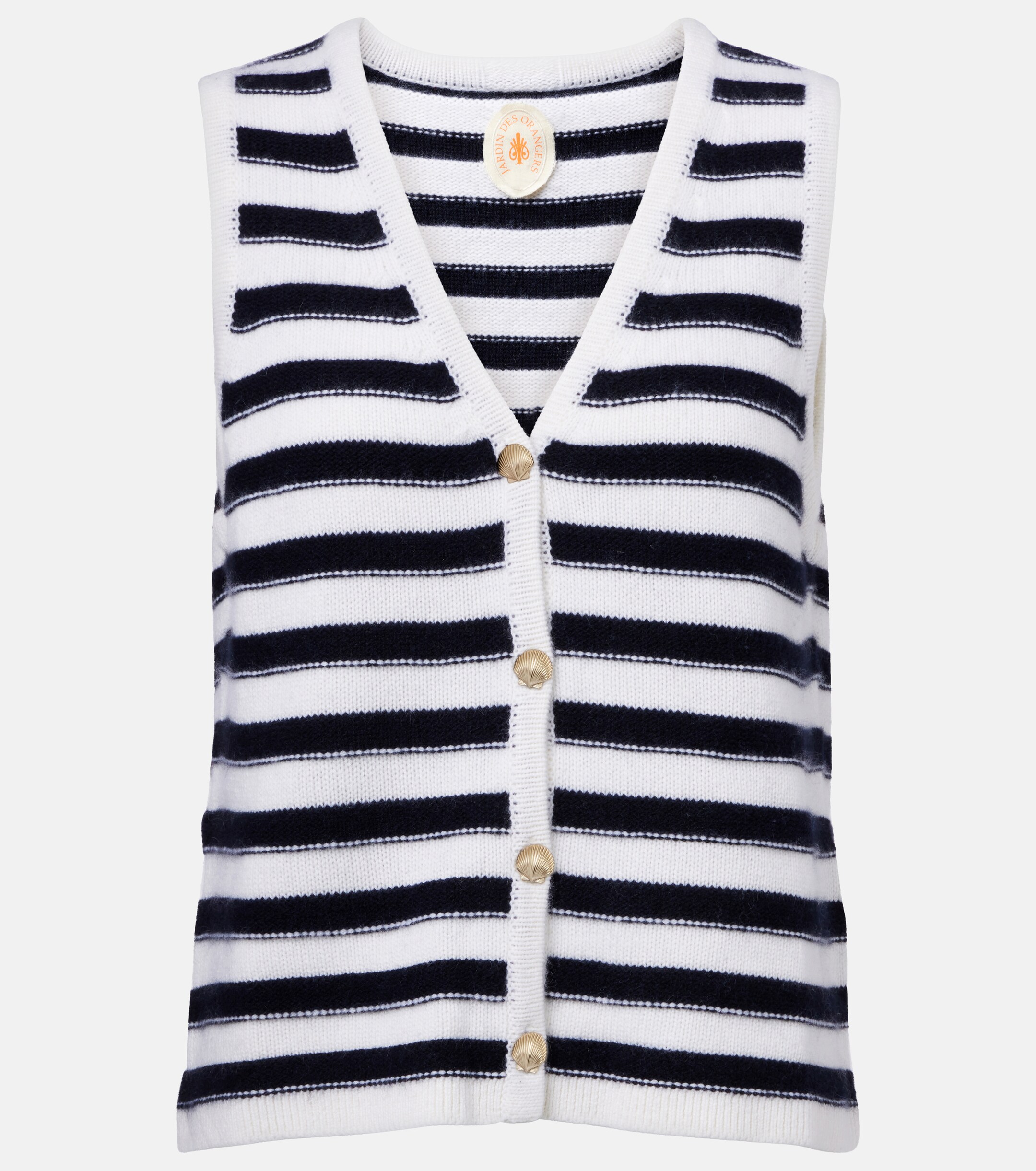 Jardin des Orangers Jardin des Orangers Striped cashmere sweater vest