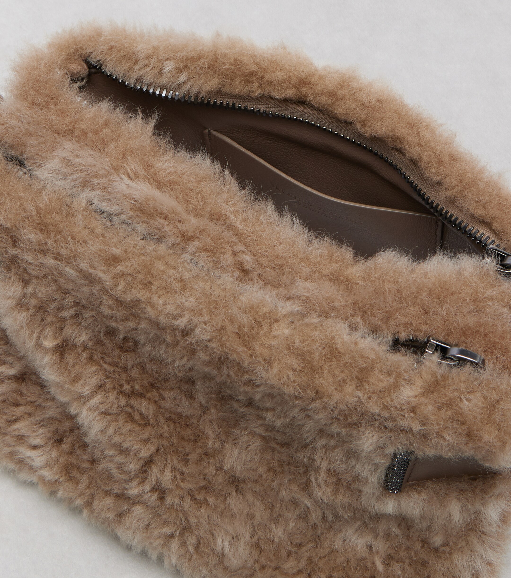 Brunello Cucinelli Small shearling clutch