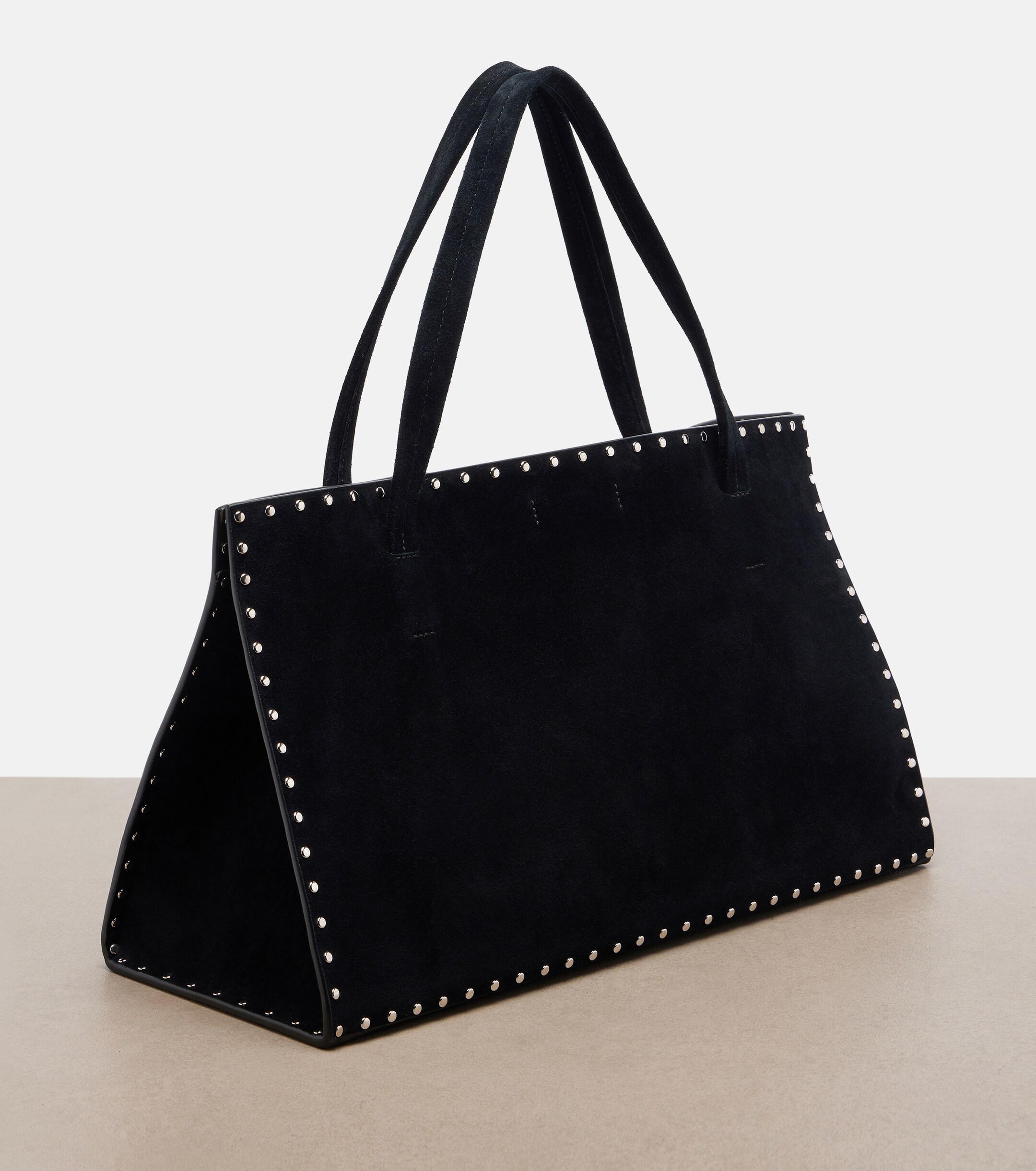 PHOEBE PHILO Small Stud Cabas suede tote bag thumbnail