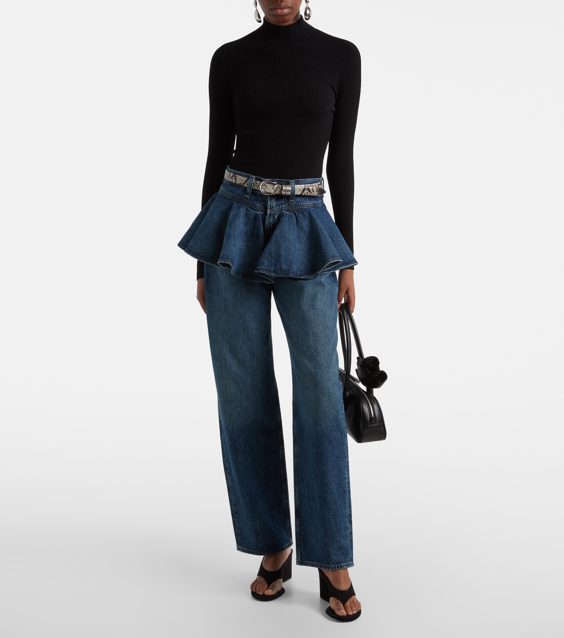 Agolde Peplum straight jeans