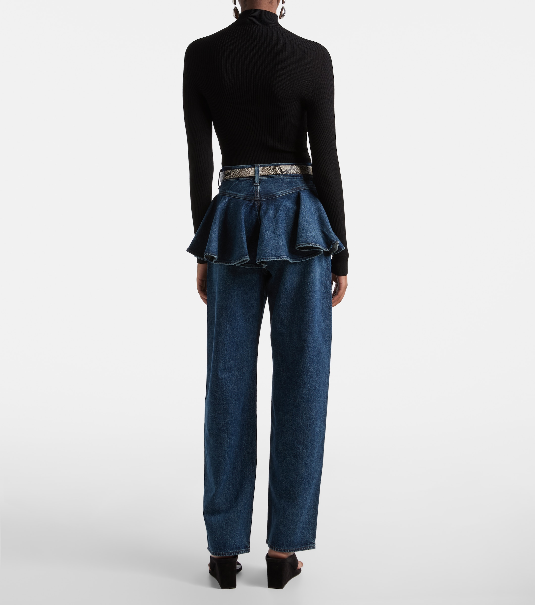 Agolde Peplum straight jeans