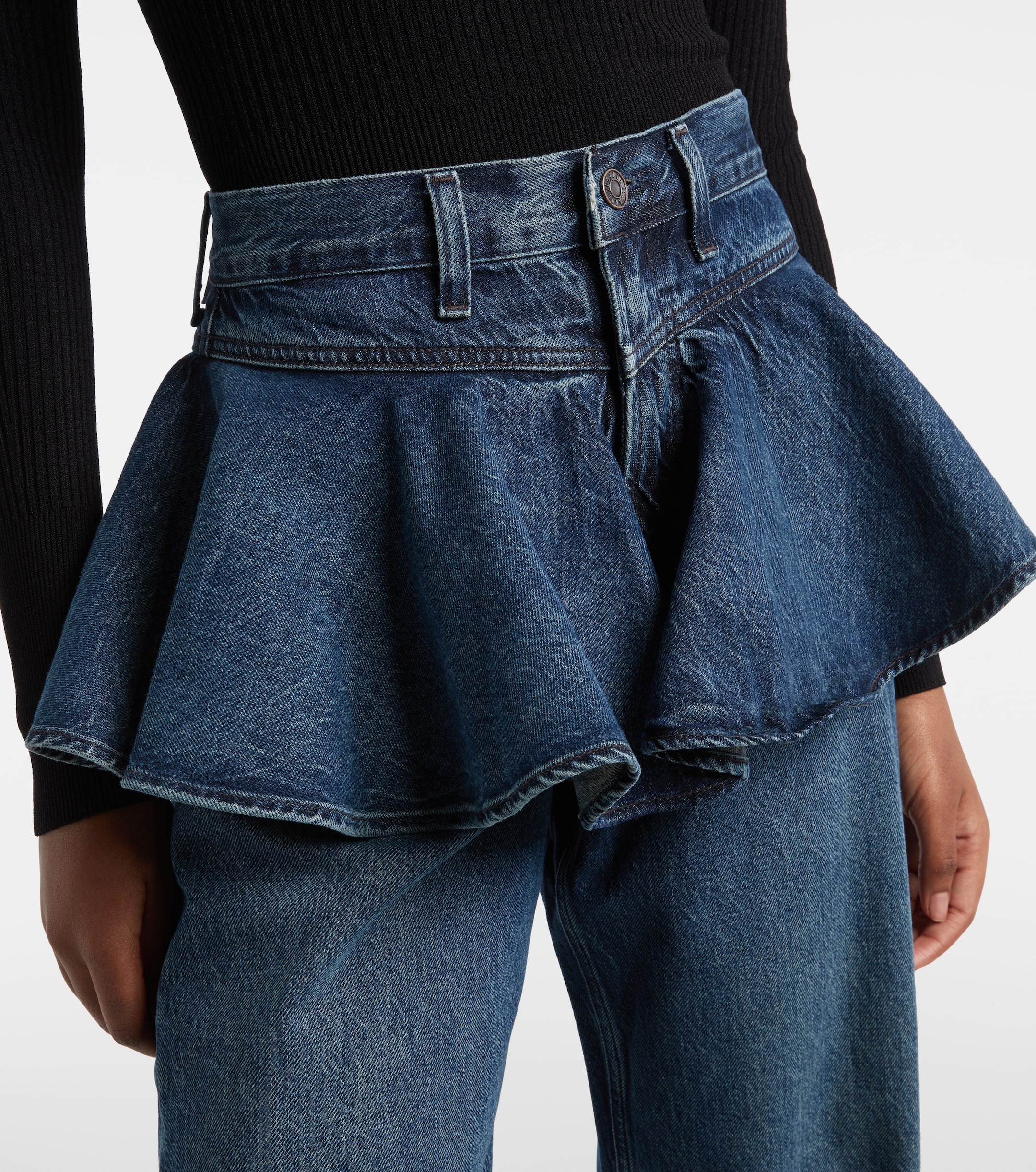 Agolde Peplum straight jeans