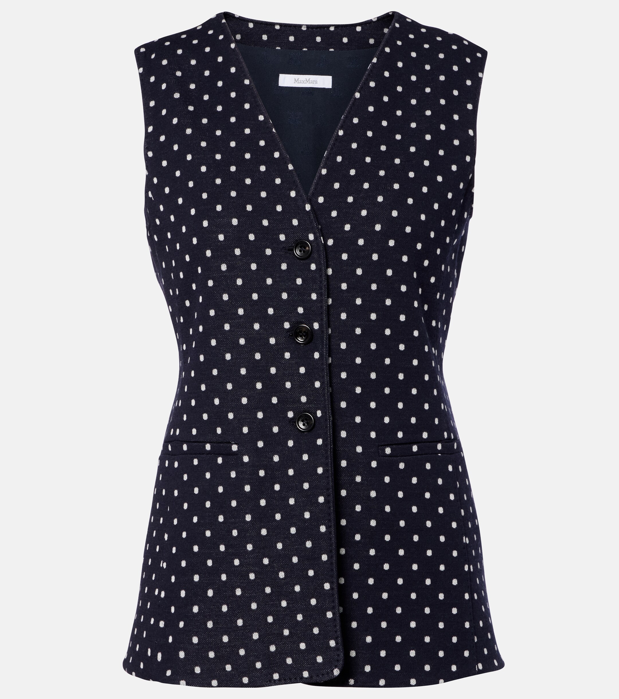 Max Mara Max Mara Polka-dot jersey vest