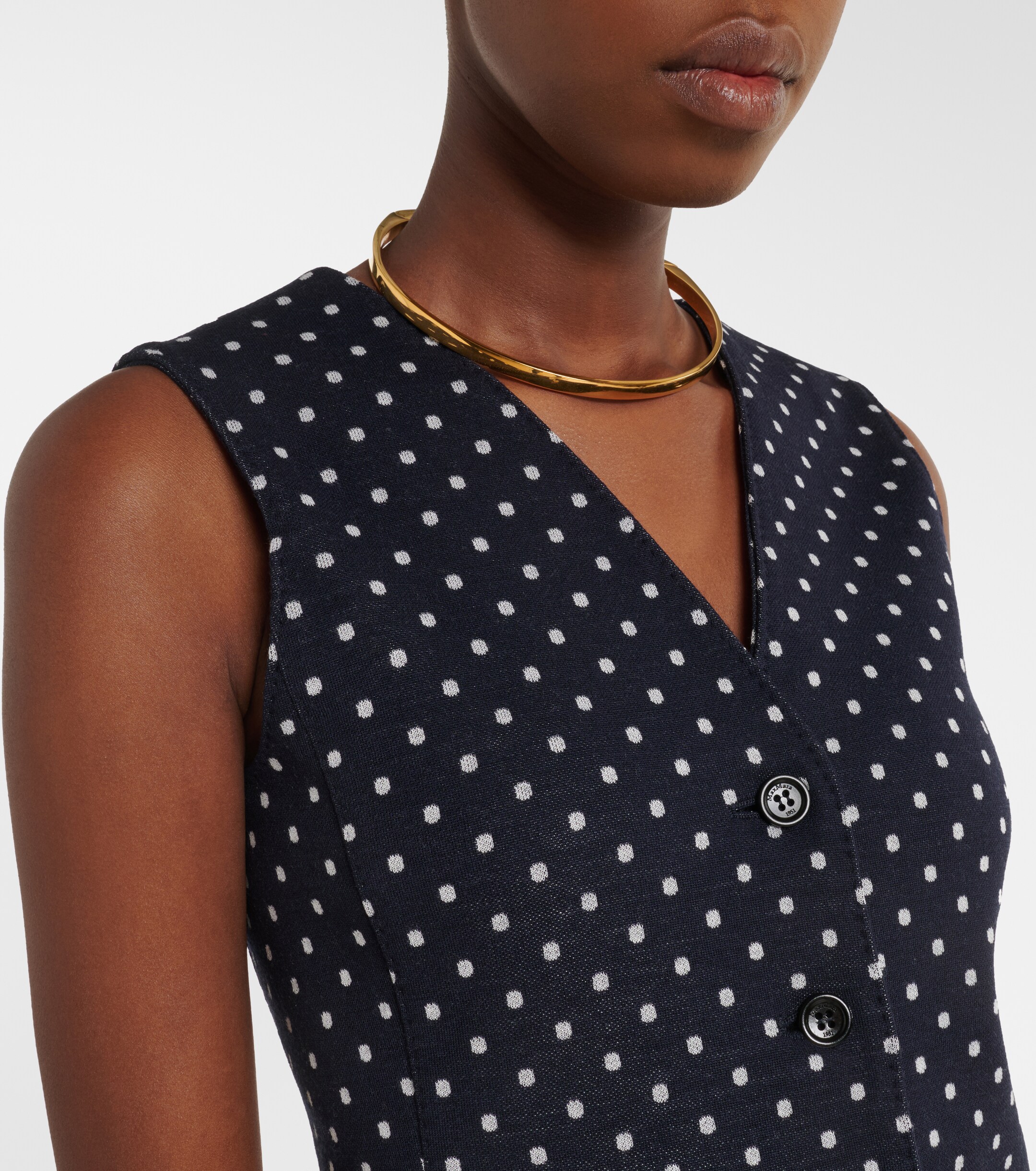 Max Mara Max Mara Polka-dot jersey vest