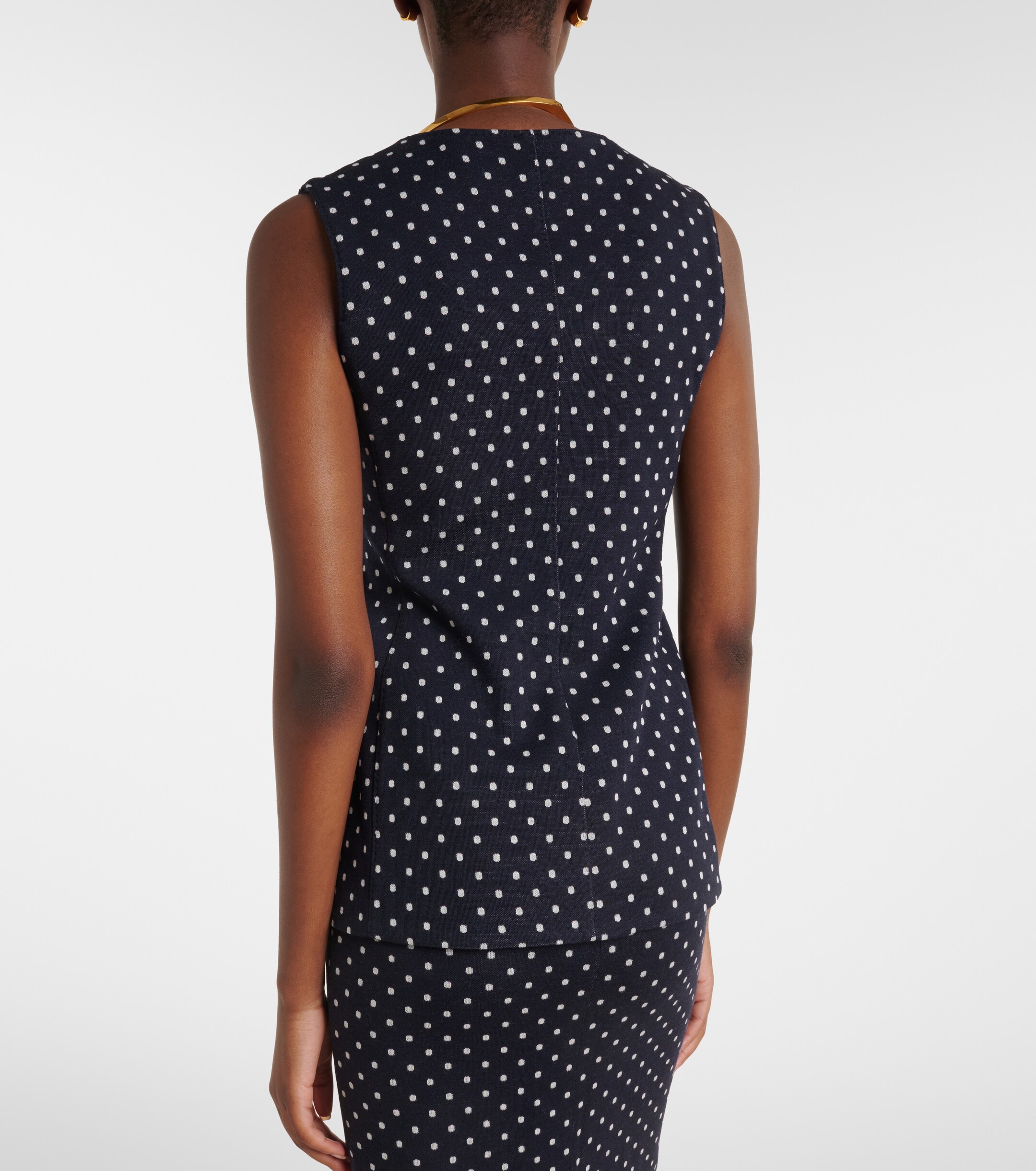 Max Mara Max Mara Polka-dot jersey vest
