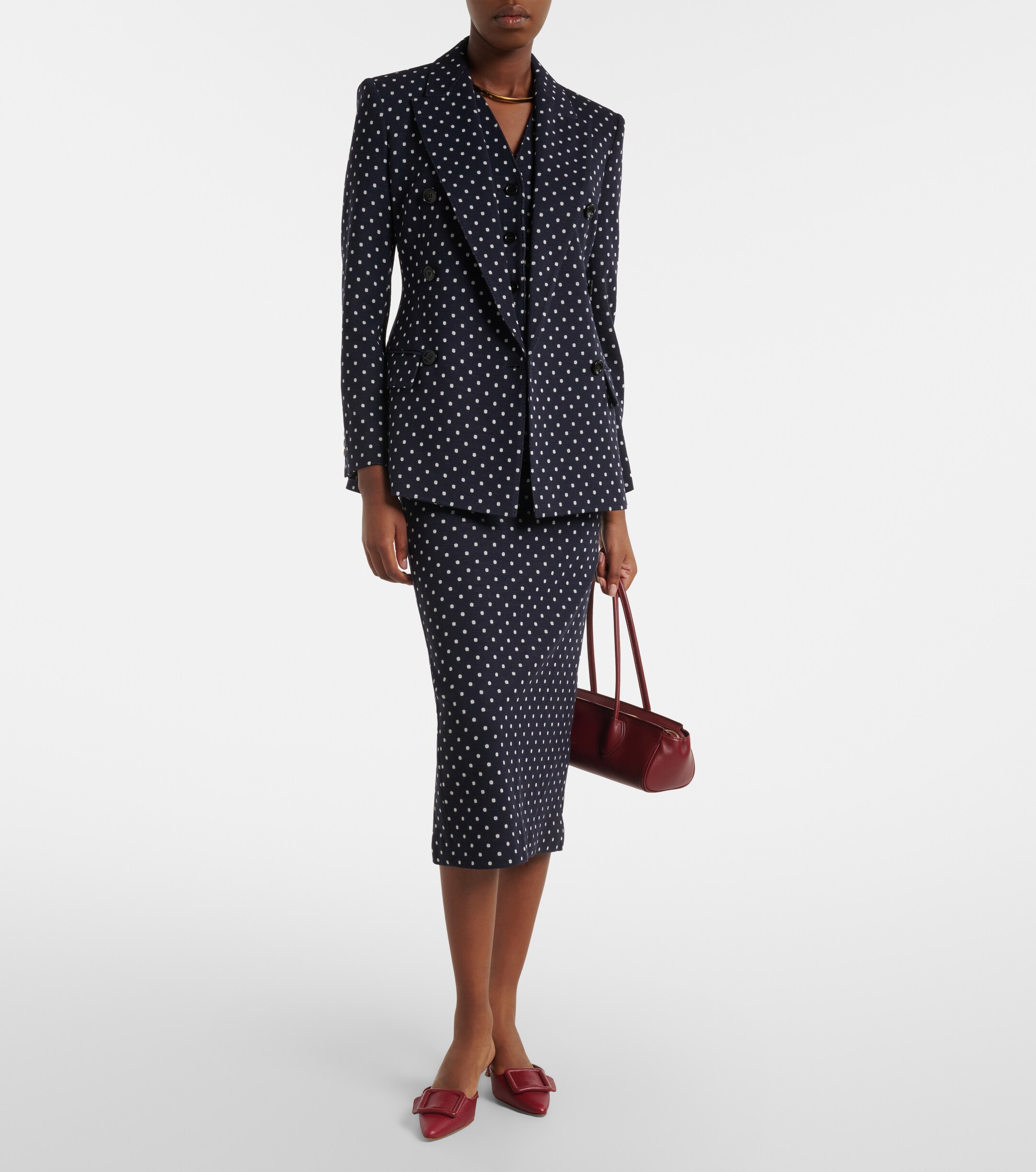Max Mara Max Mara Polka-dot jersey vest