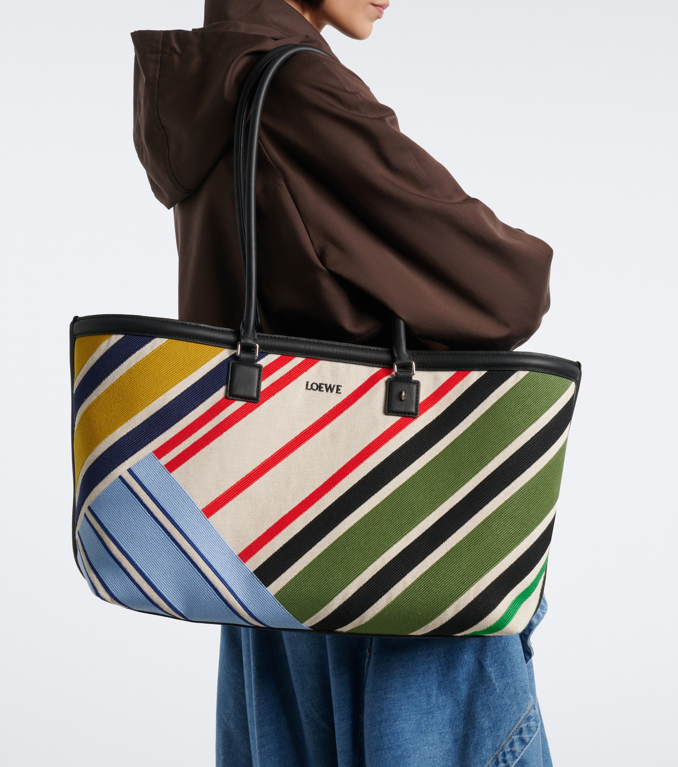 Loewe Verano Large embroidered canvas tote bag