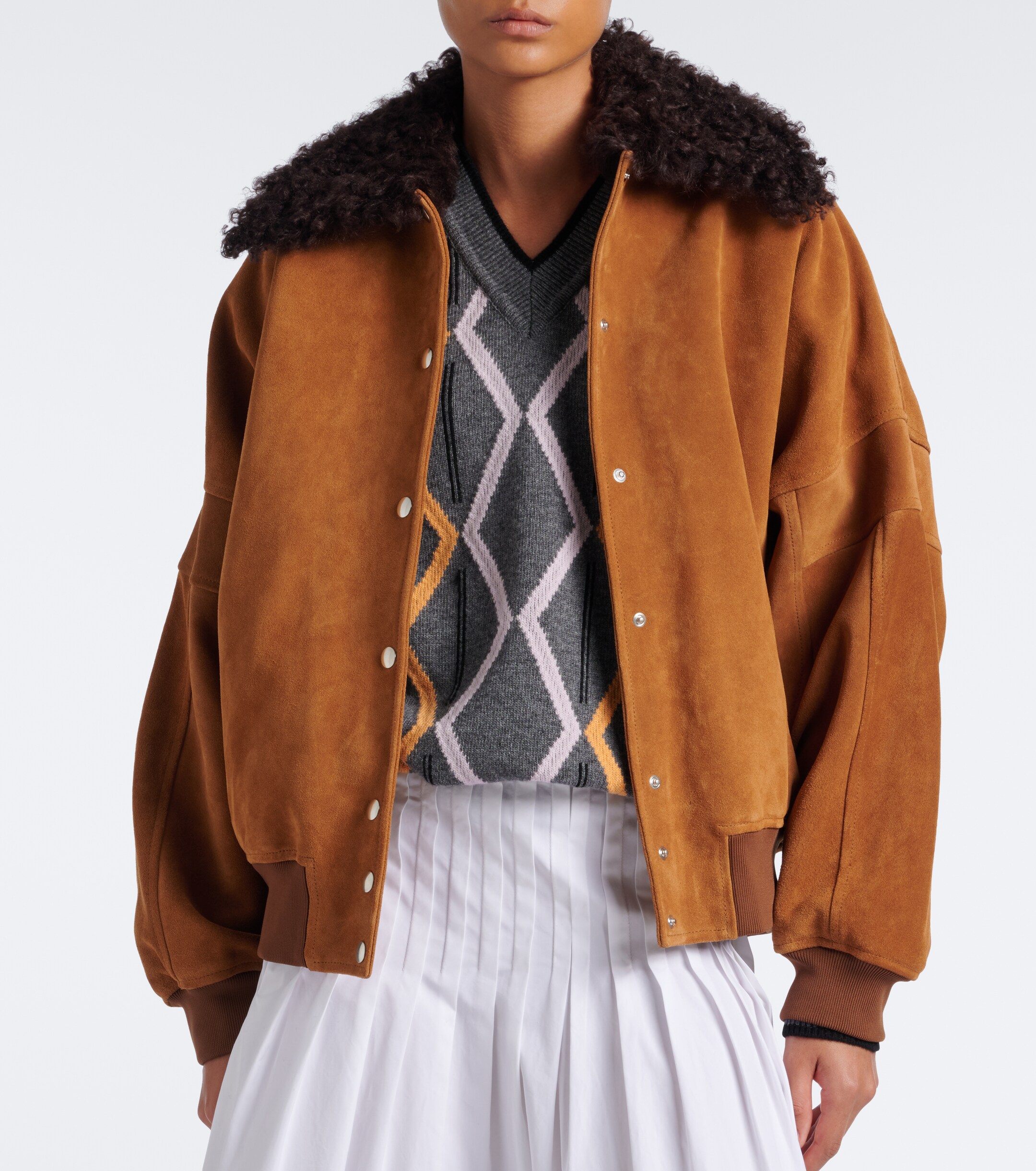 Plan C Plan C Suede blouson jacket