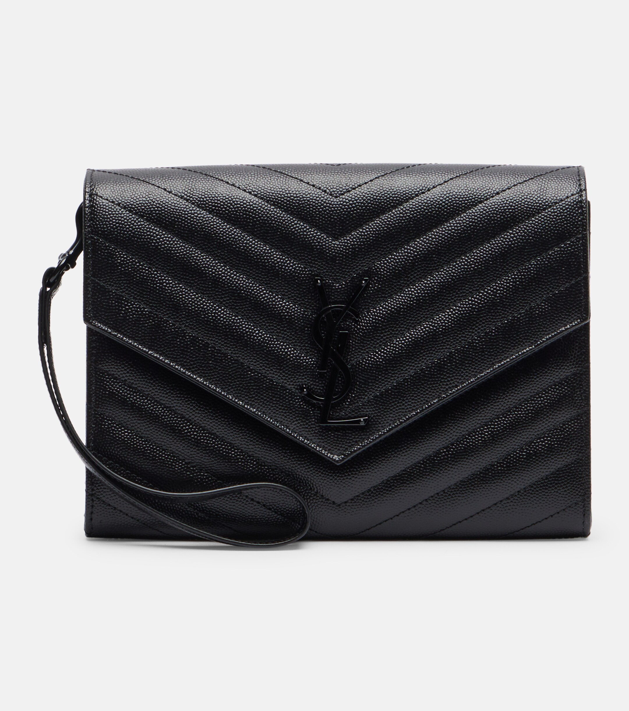 Saint Laurent Cassandre matelassé leather clutch