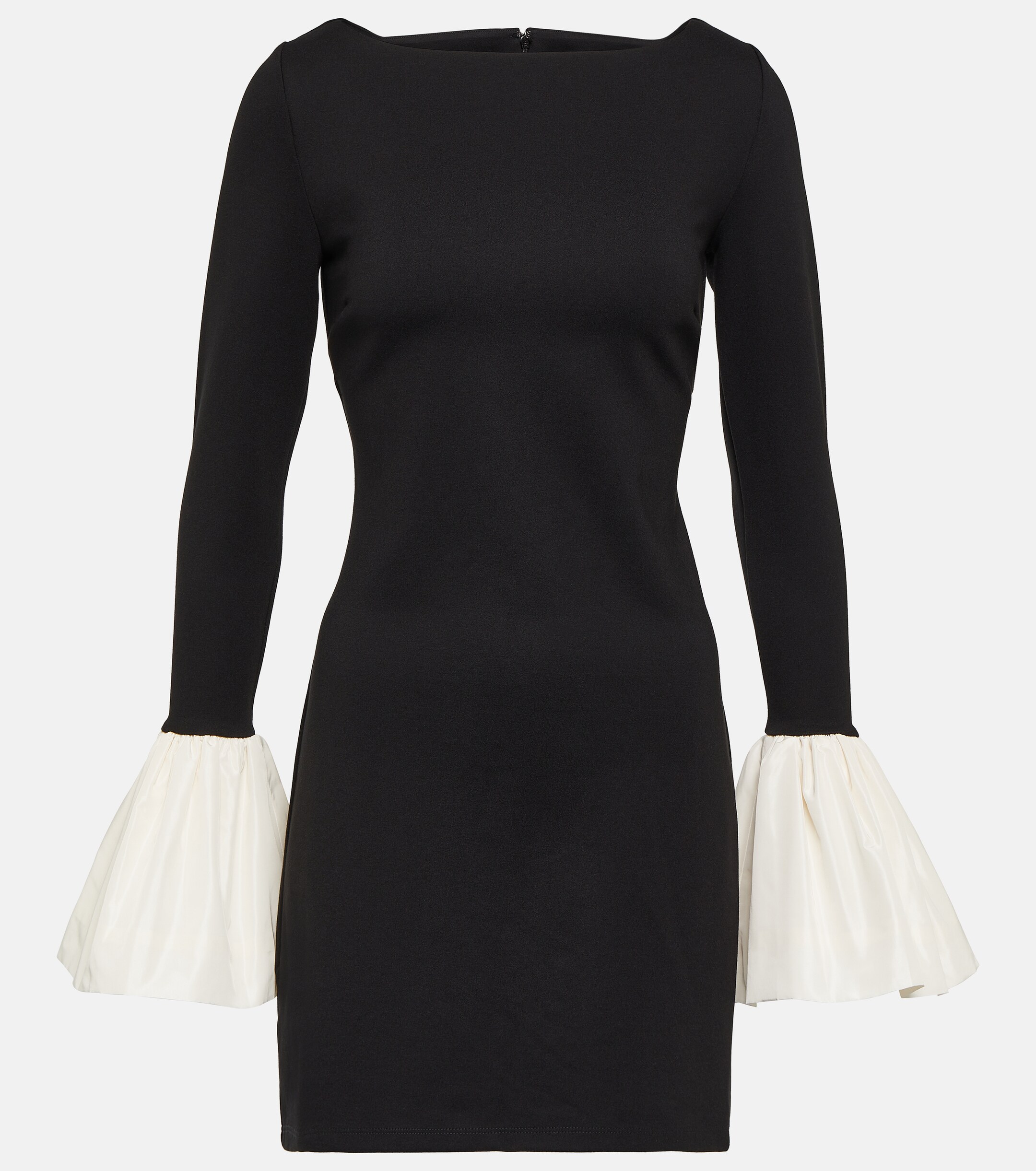 Staud Hawthorne taffeta-trimmed minidress