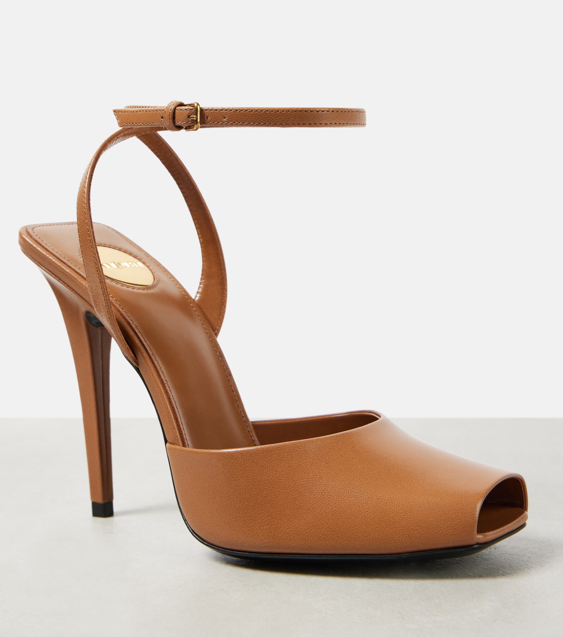 Saint Laurent La Scandale 110 leather sandals