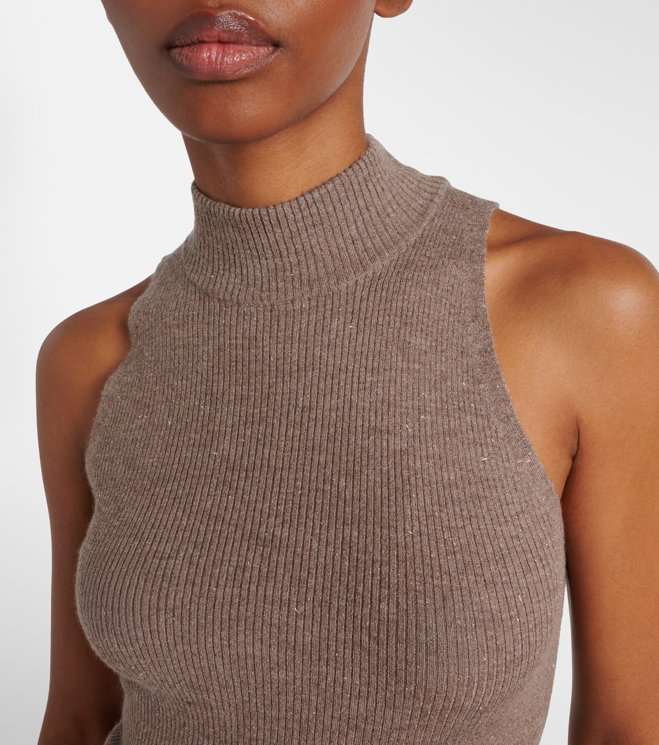 Brunello Cucinelli Brunello Cucinelli Ribbed-knit turtleneck top