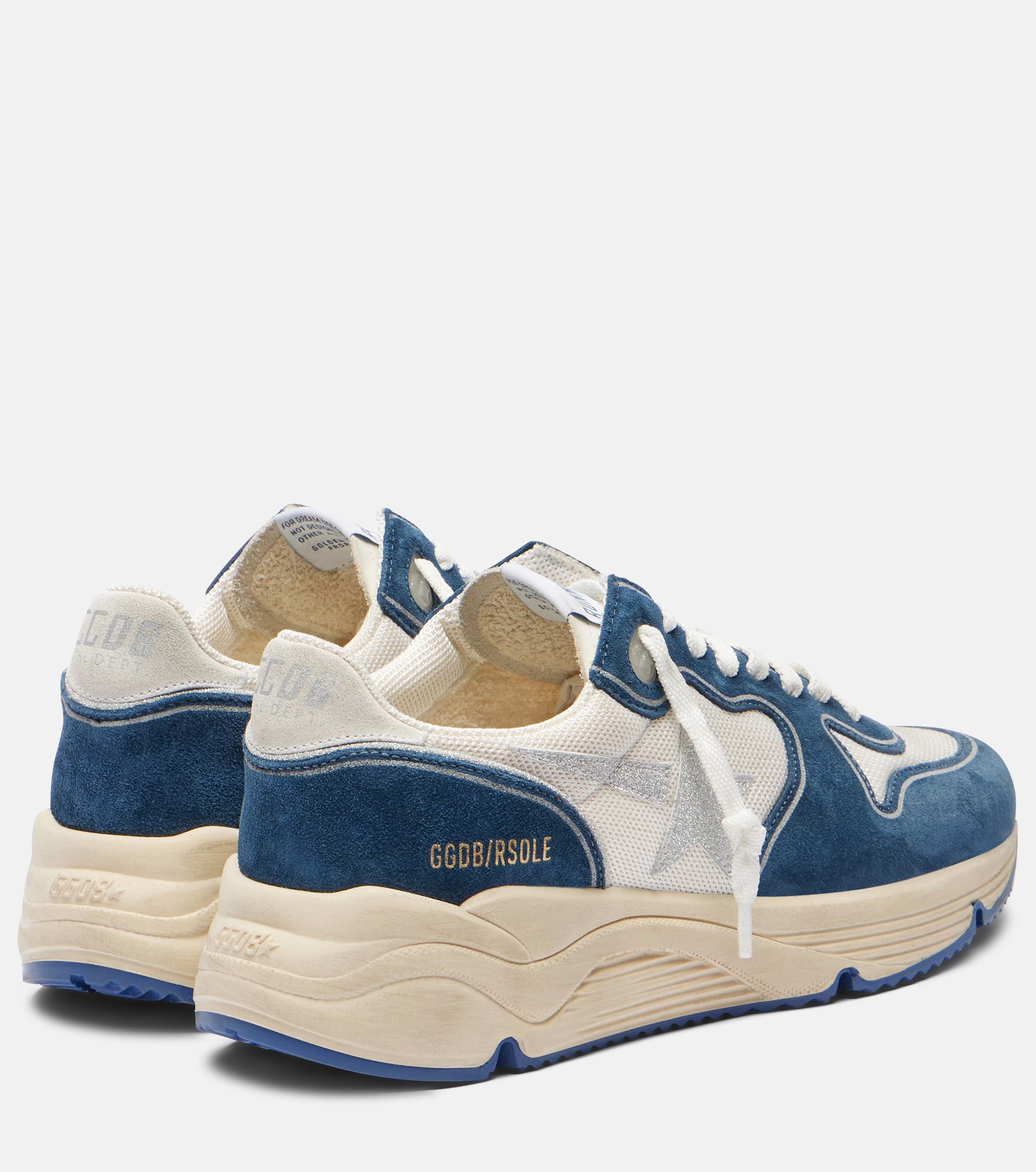 Golden Goose Running Sole suede-trimmed sneakers