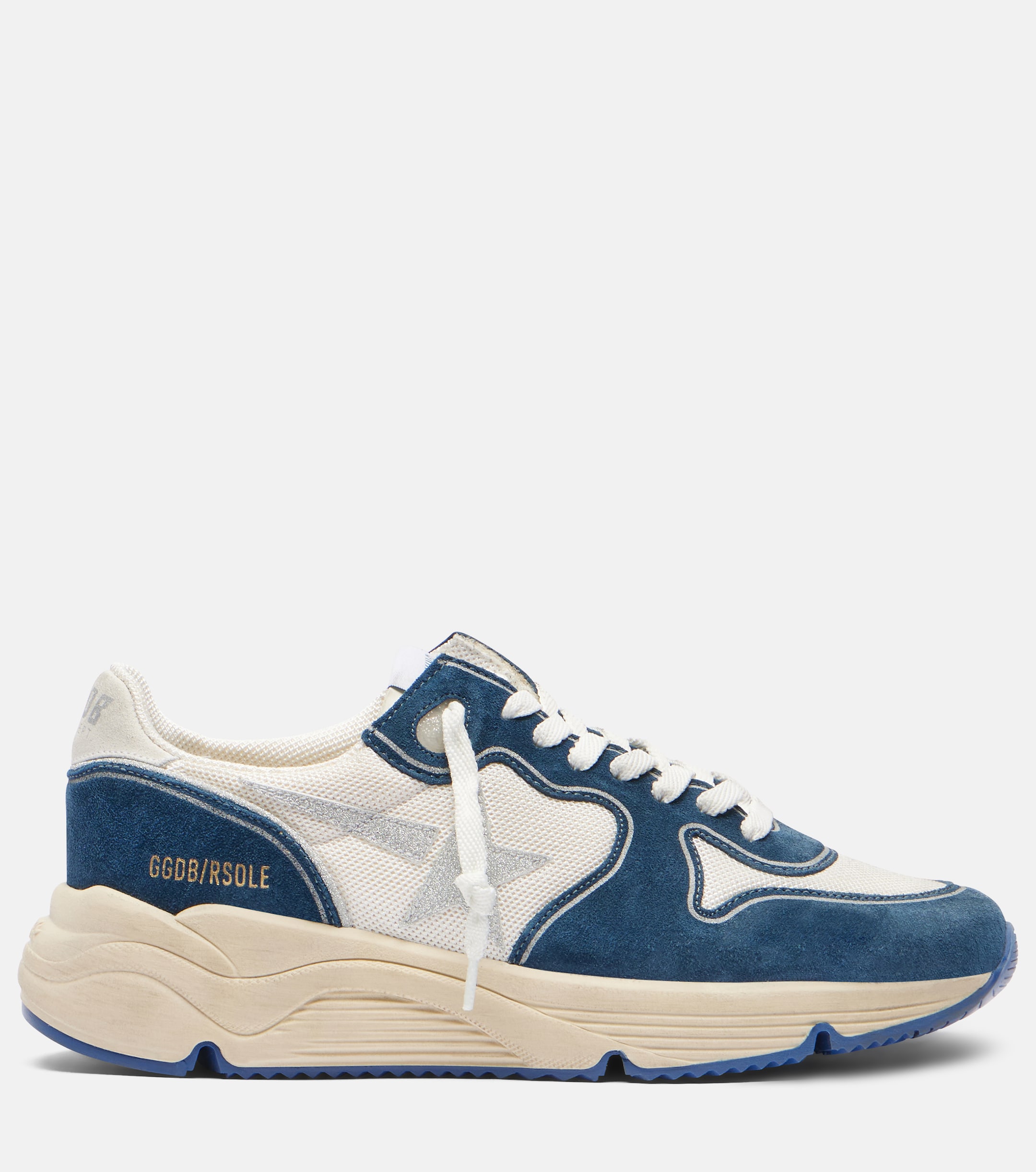 Golden Goose Running Sole suede-trimmed sneakers