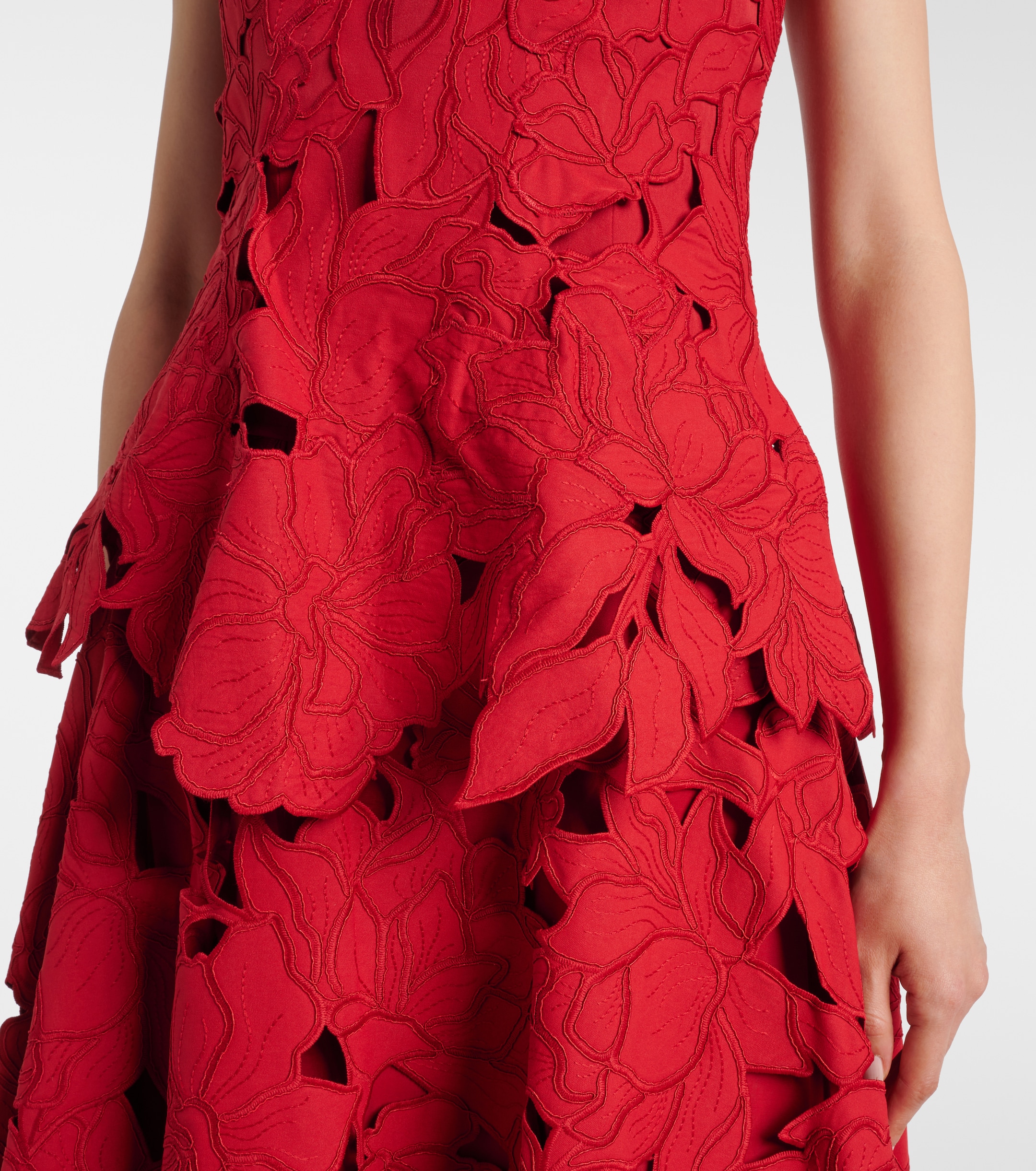 SIMKHAI - Audrey peplum lace midi dress | Plush