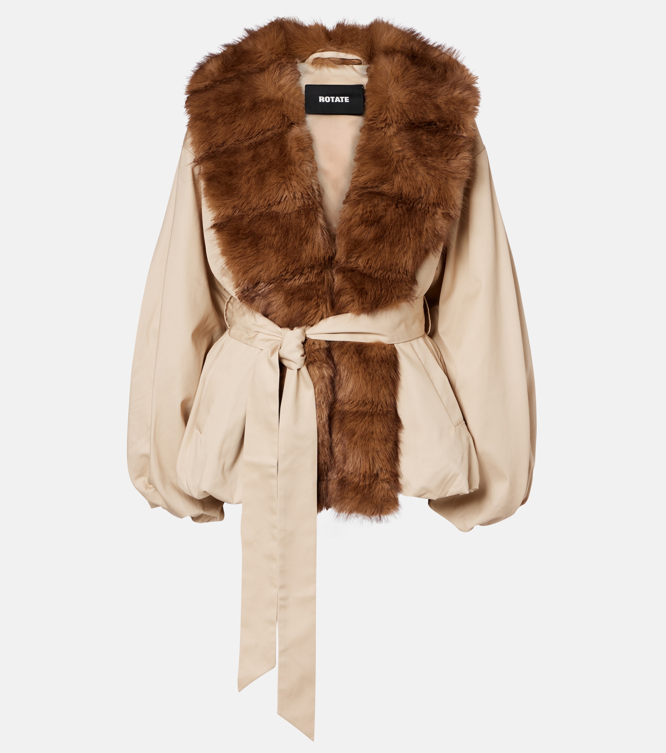 ジャケット・アウター Herlipto Lace shell belted down jacket S Rotate - Anneloes belted jacket | Plush