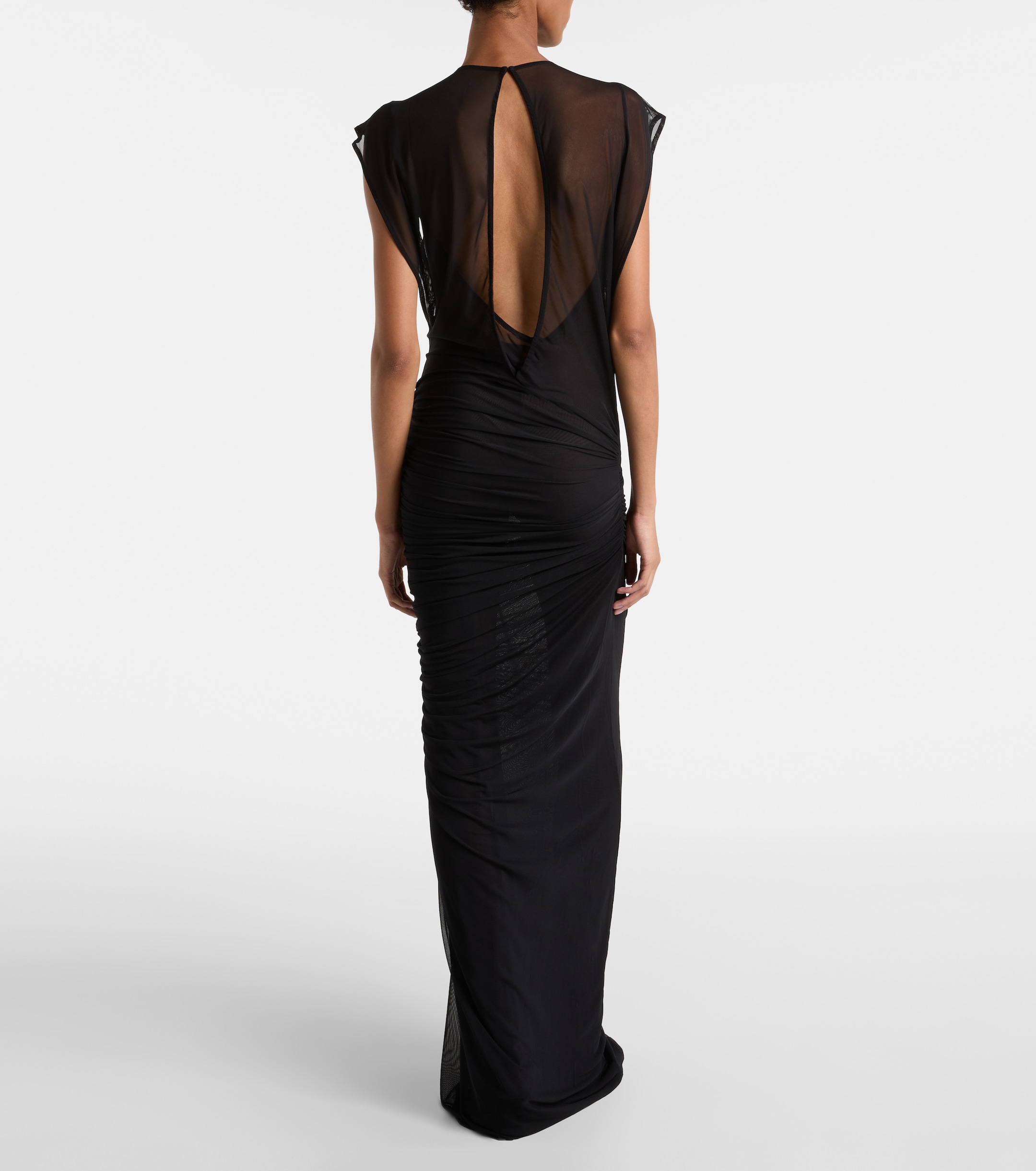 jean paul gaultier asymmetric printed metallic knitted maxi dress Jean Paul Gaultier Asymmetric Printed Metallic Knitted Maxi Dress in White
