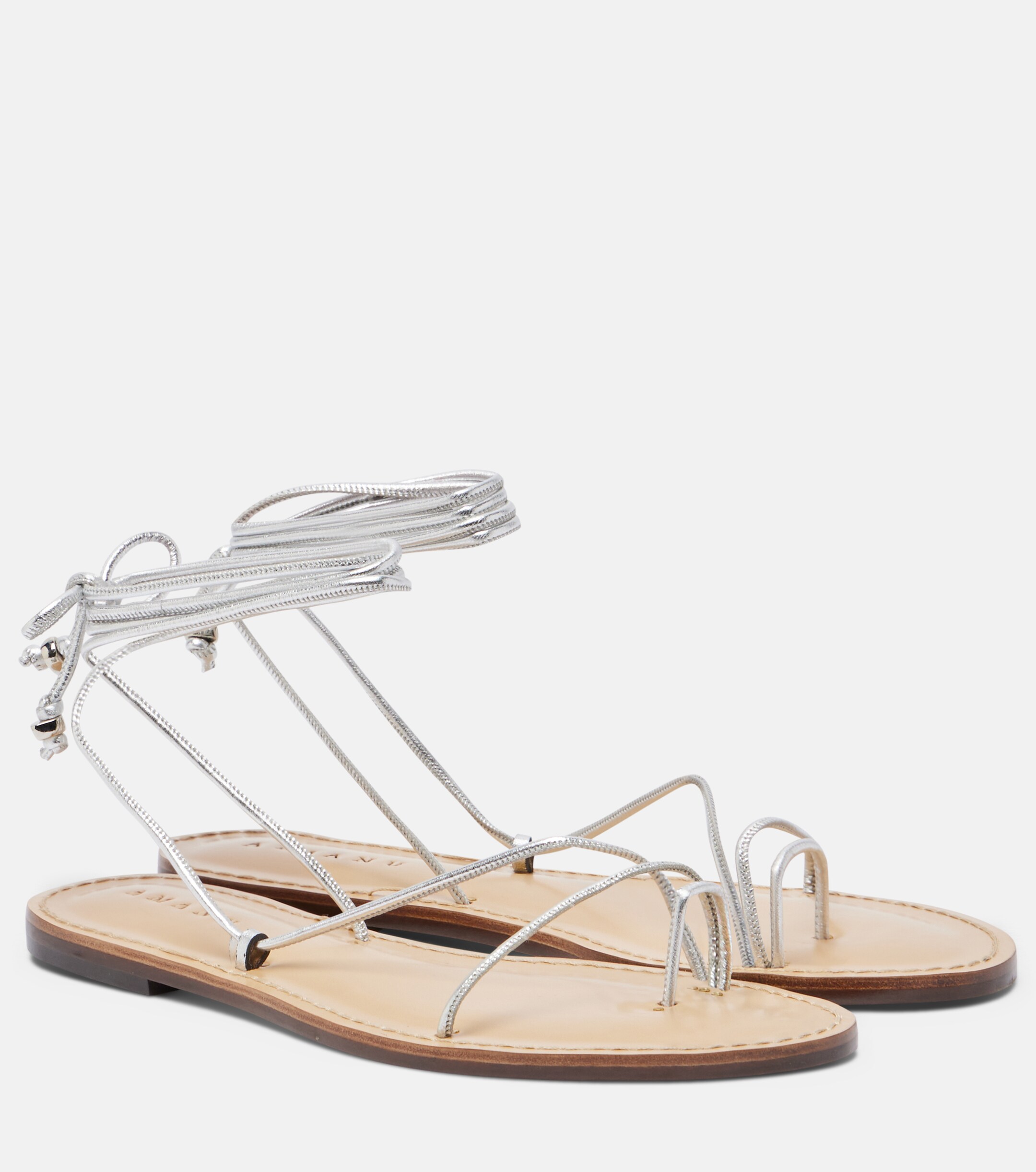 AMANU Amanu Karima metallic leather sandals