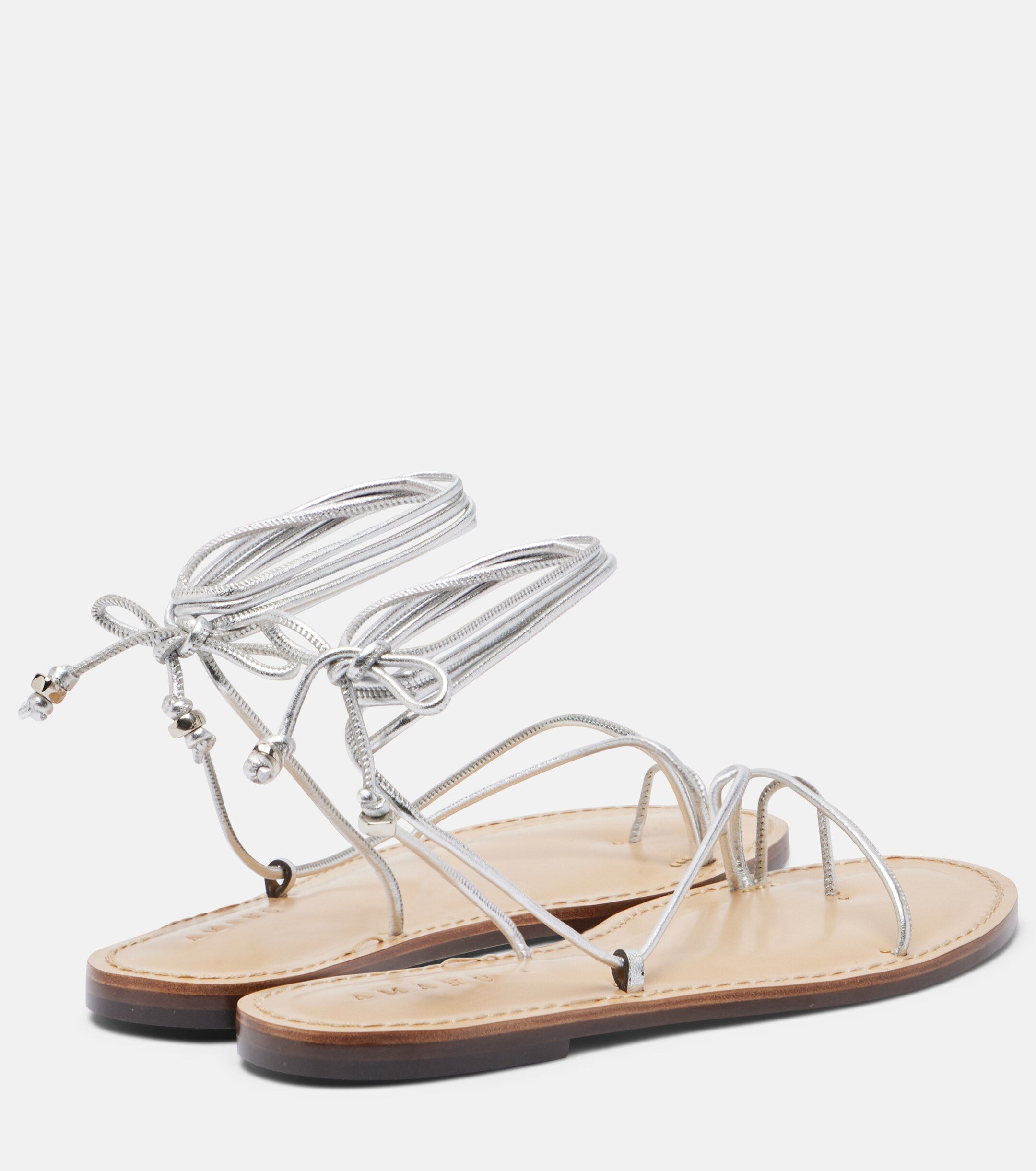 AMANU Amanu Karima metallic leather sandals