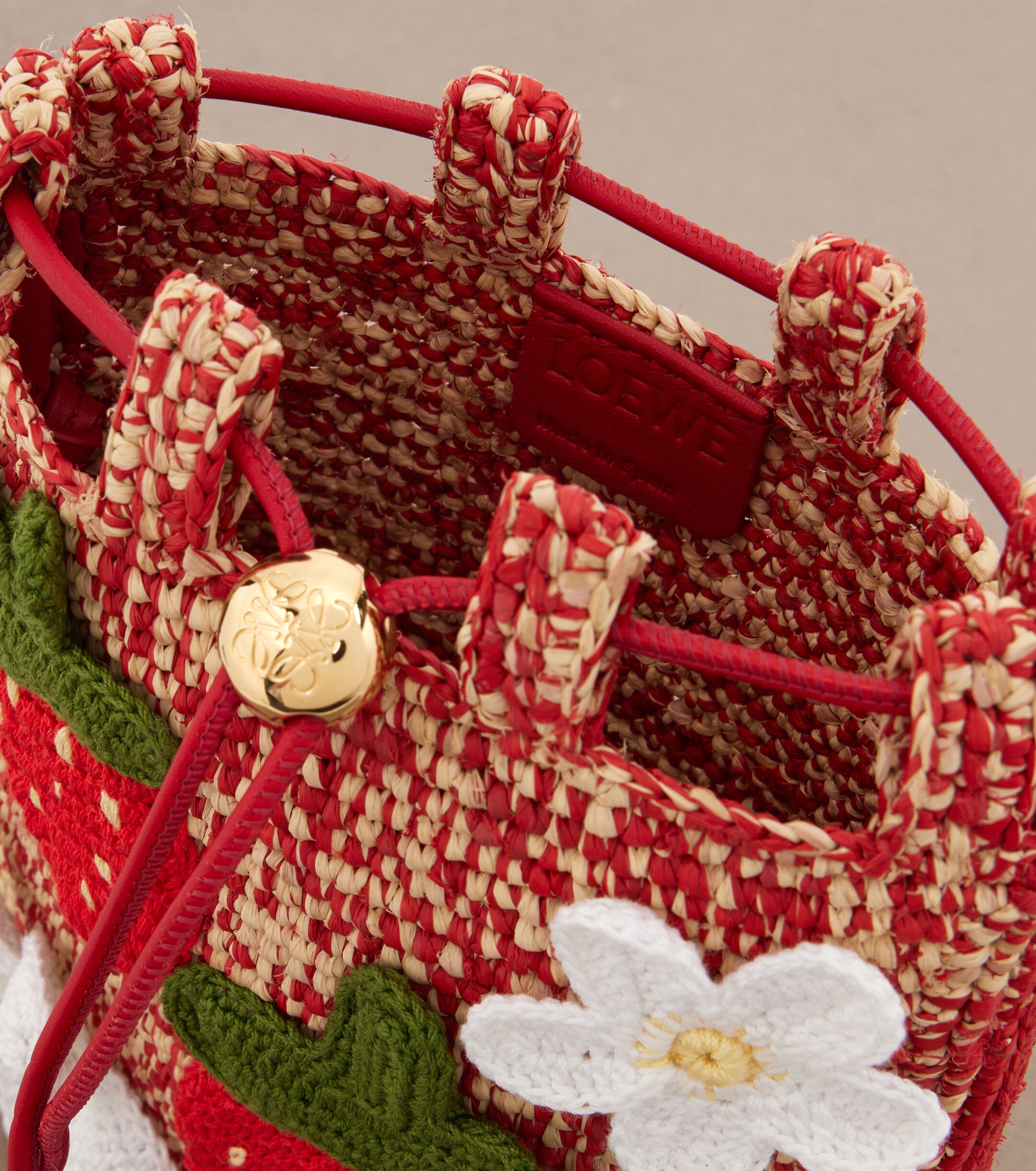 Loewe Paula's Ibiza raffia pouch with strap