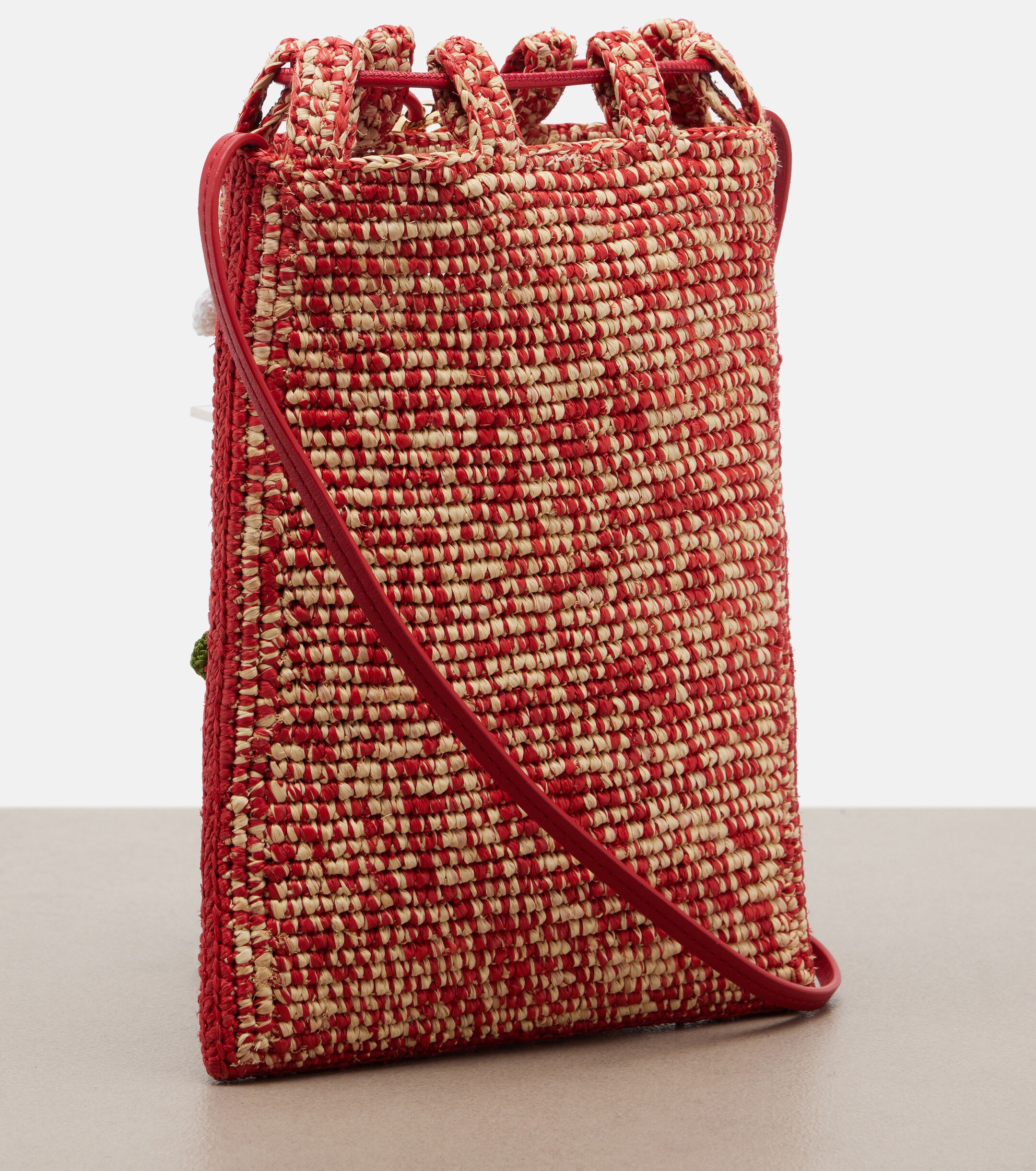 Loewe Paula's Ibiza raffia pouch with strap