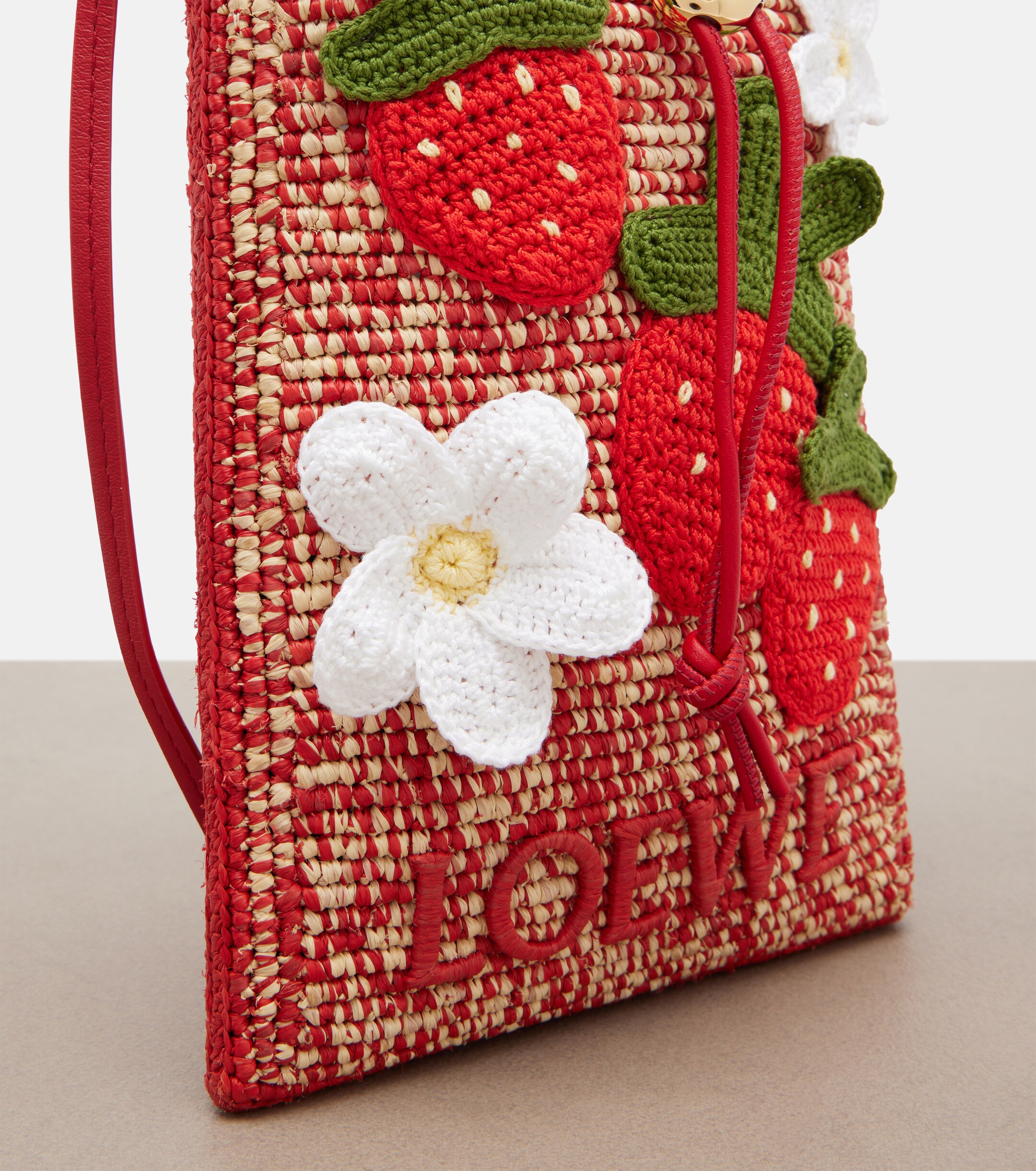 Loewe Paula's Ibiza raffia pouch with strap