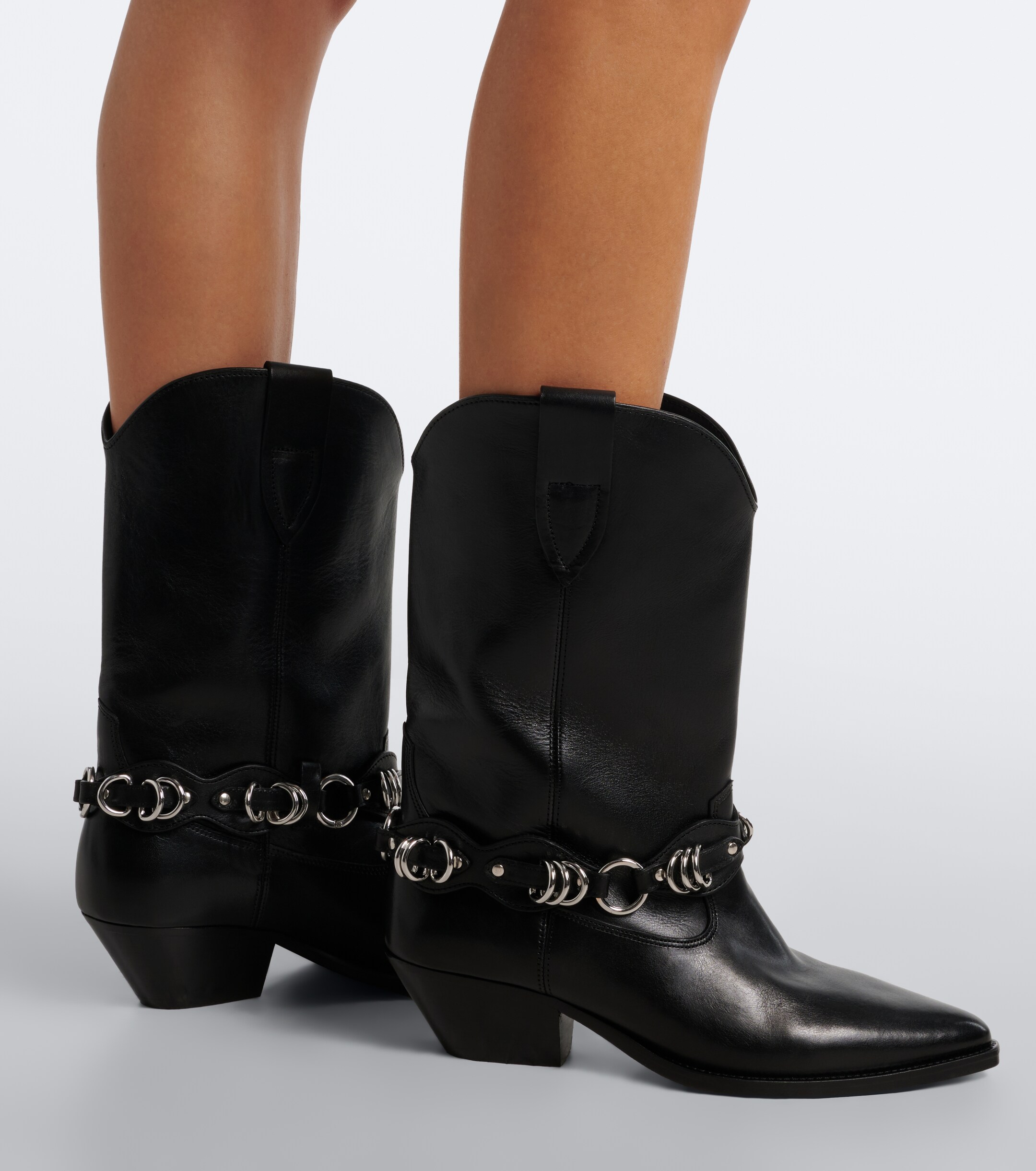 Isabel Marant Isabel Marant Duerto embellished leather cowboy boots