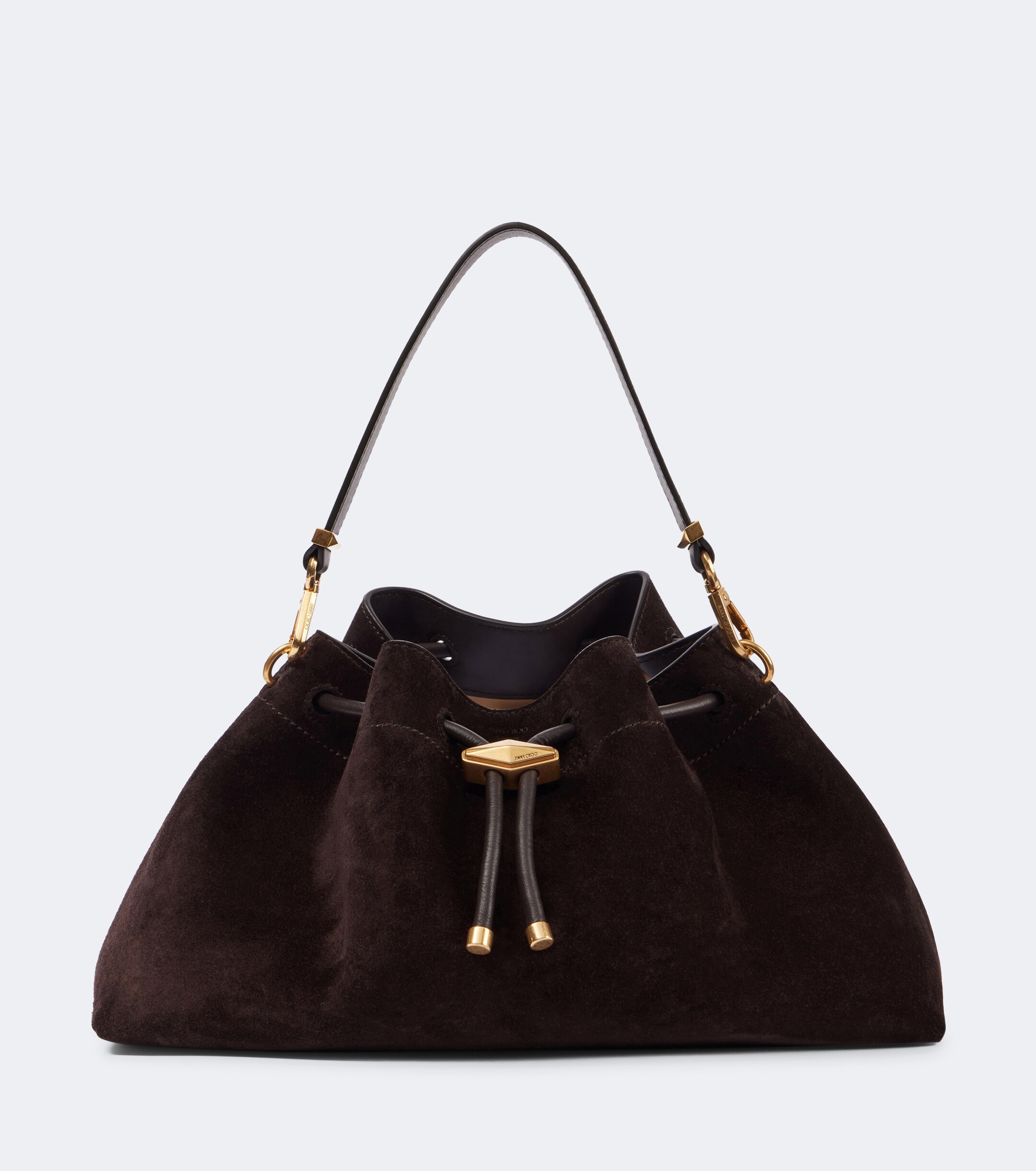 JIMMY CHOO Cinch Medium suede bucket bag