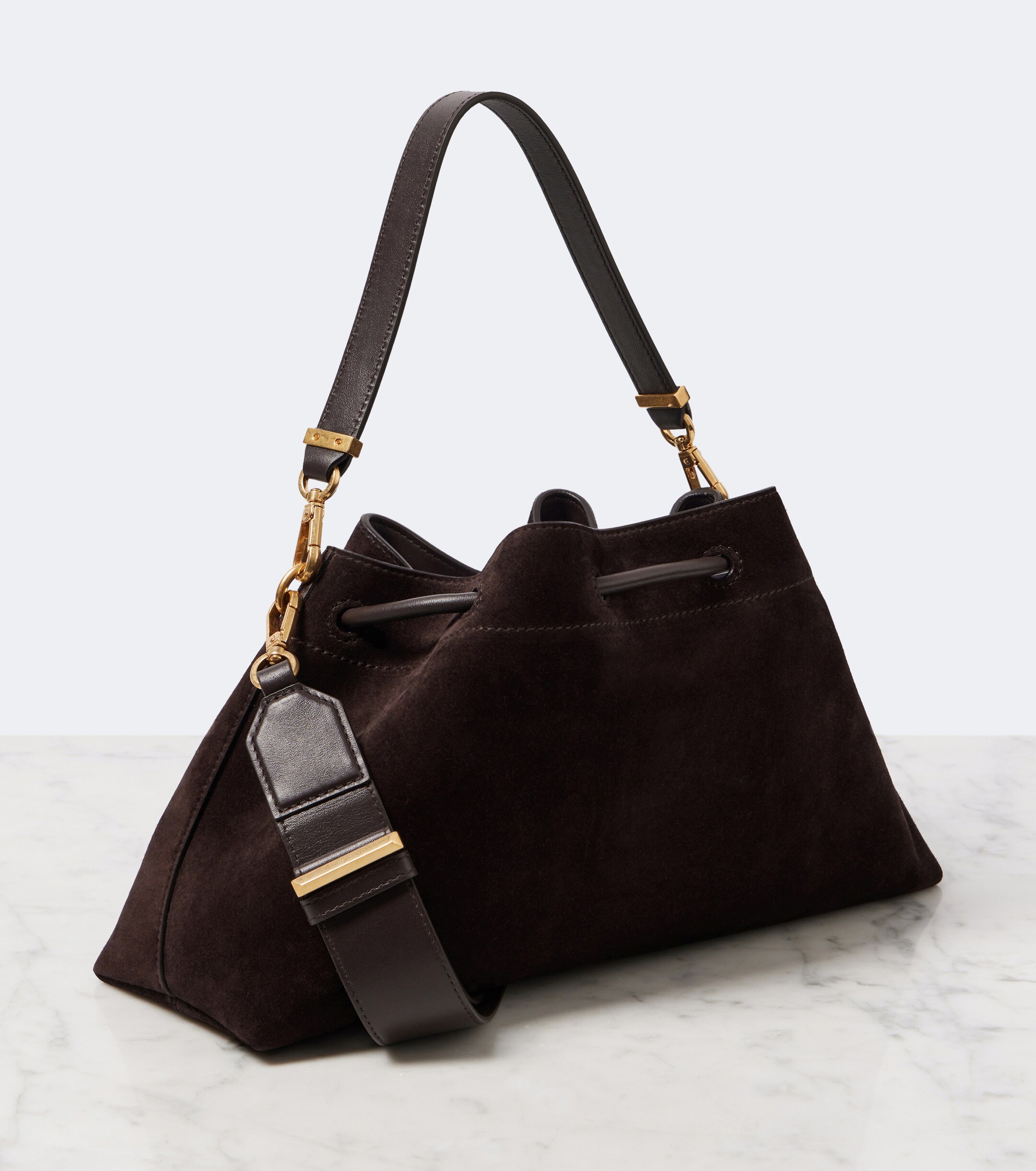 JIMMY CHOO Cinch Medium suede bucket bag