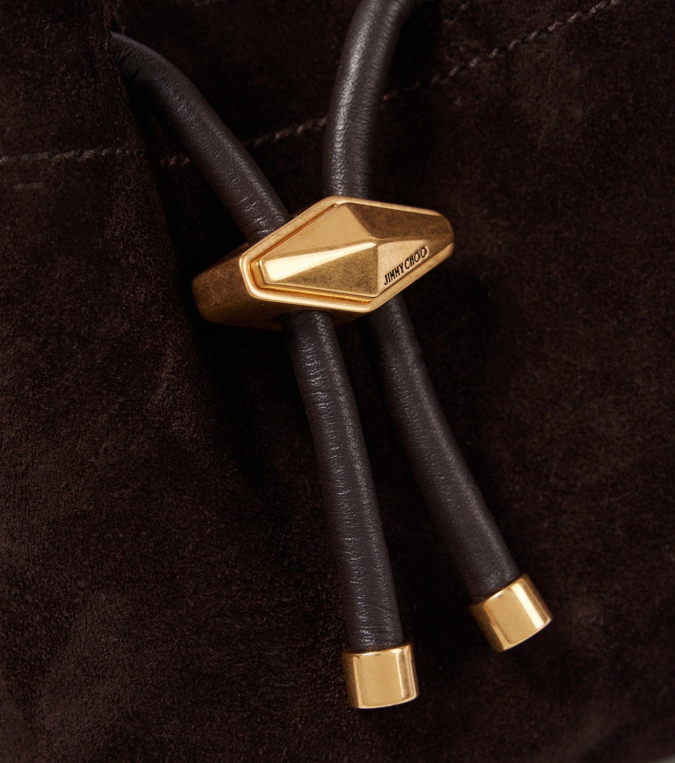 JIMMY CHOO Cinch Medium suede bucket bag