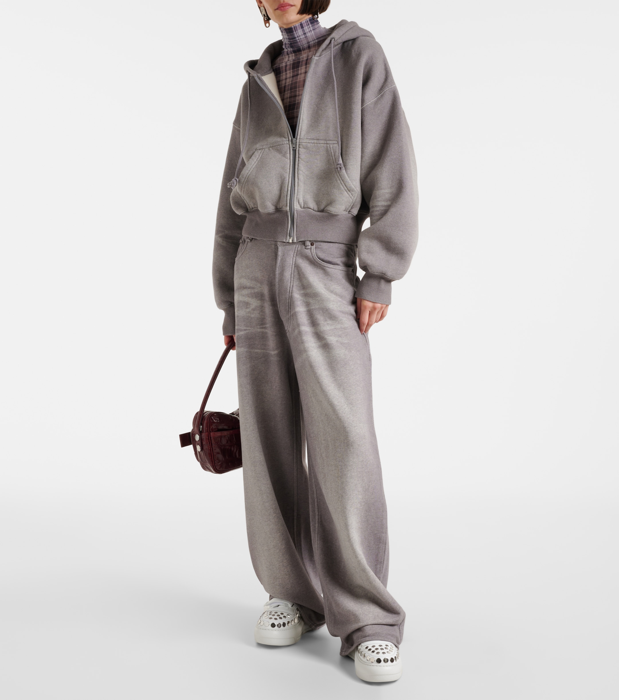 Acne Studios Cotton jersey zip-up hoodie