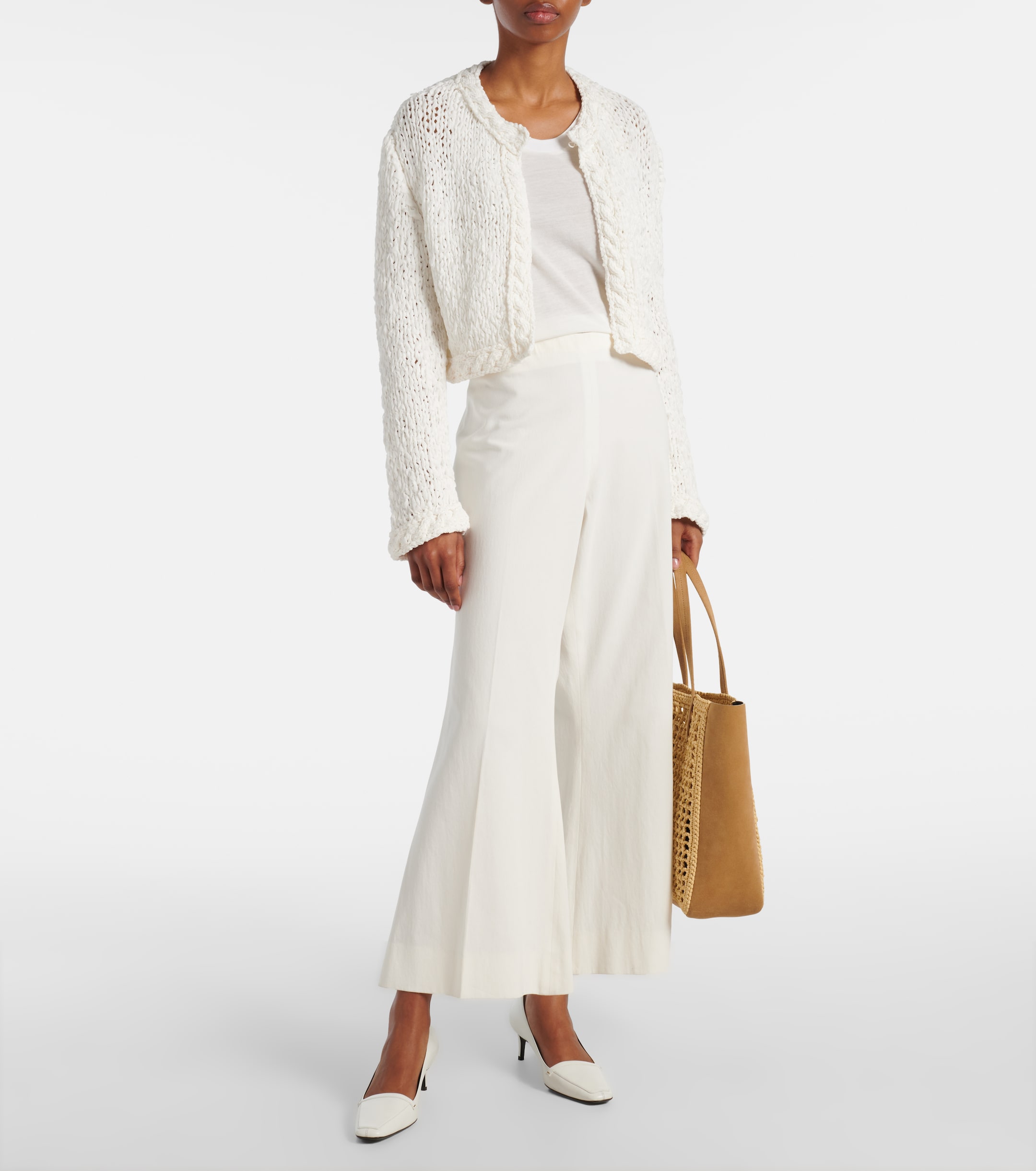 KHAITE Cotton-blend jersey tank top