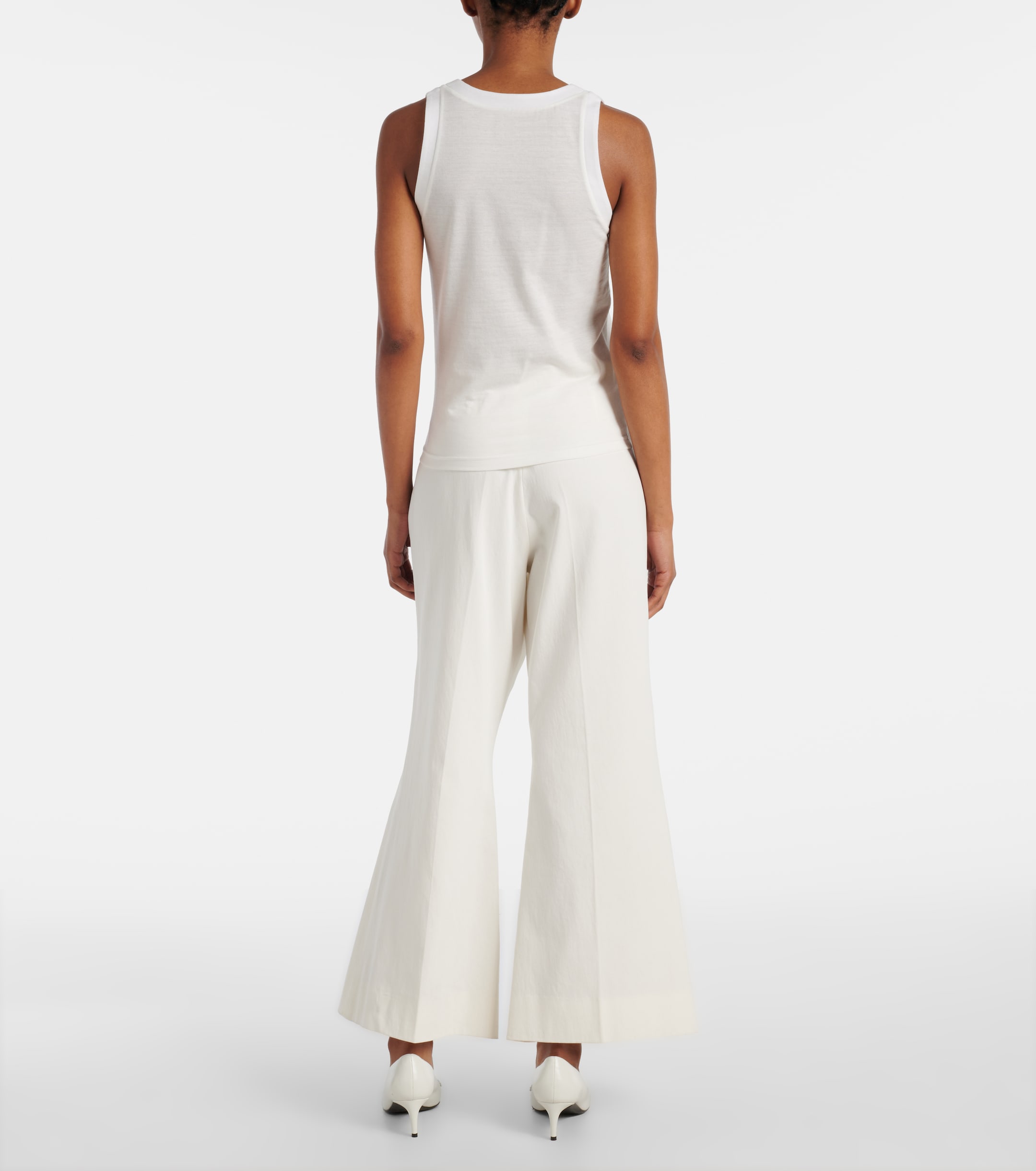 KHAITE Cotton-blend jersey tank top