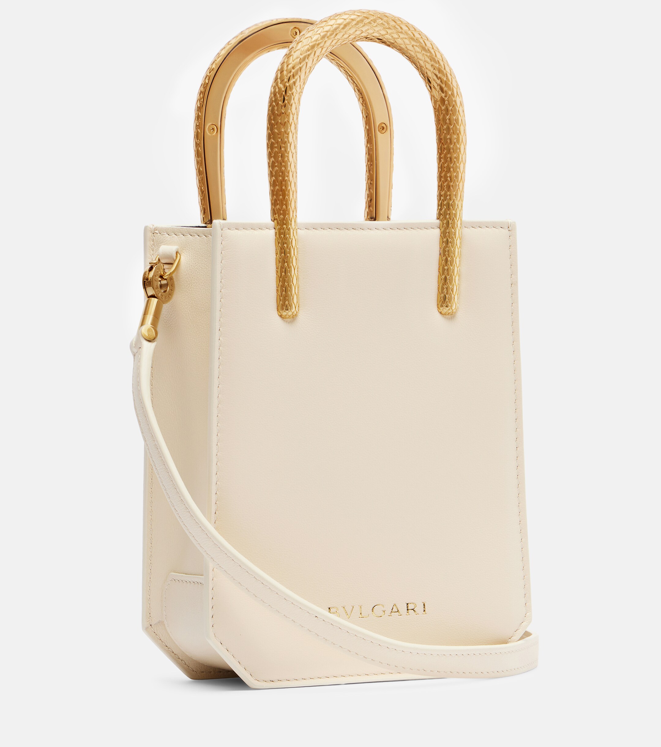 Bvlgari Serpentine Small embellished leather top-handle bag thumbnail
