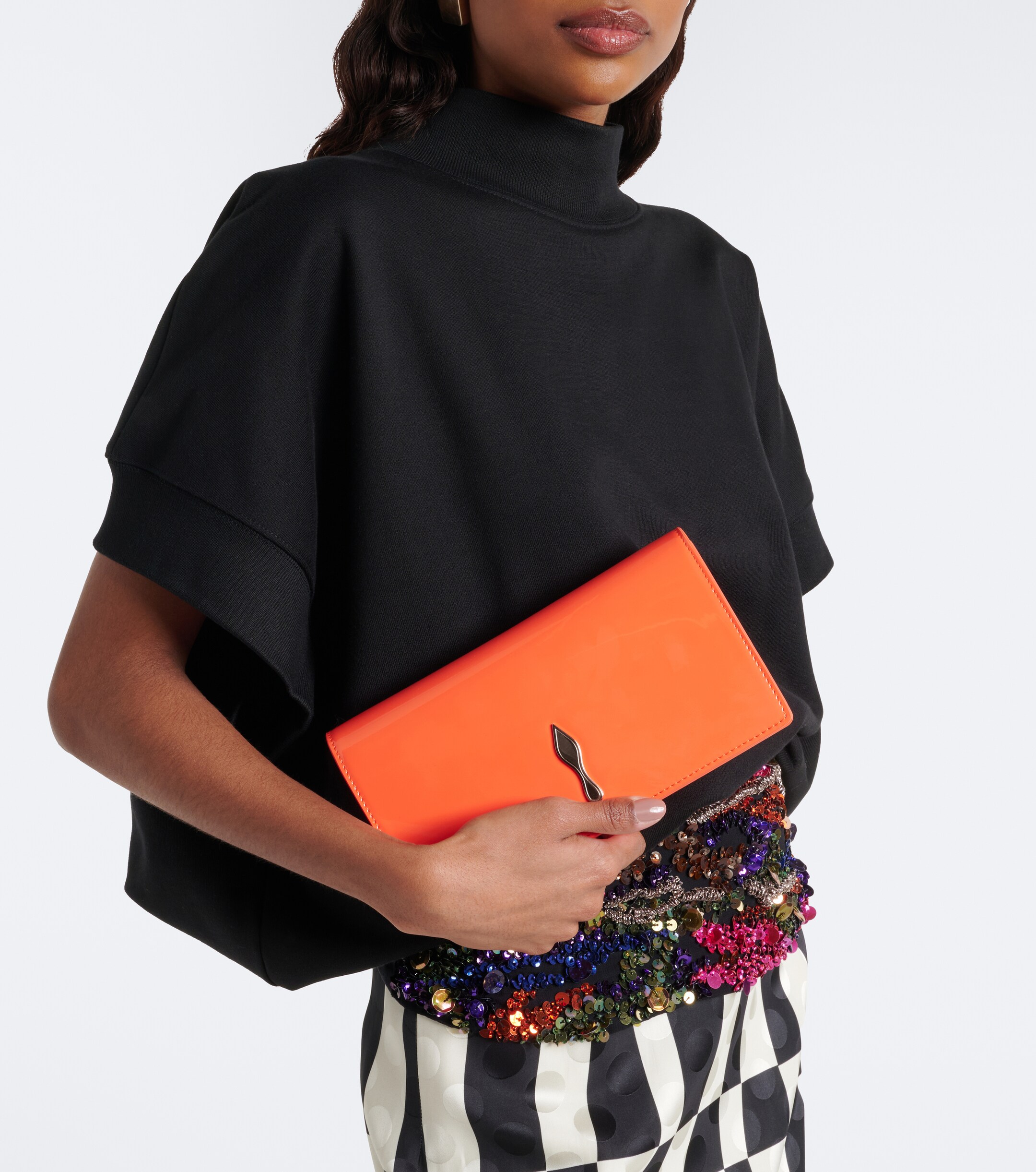 CHRISTIAN LOUBOUTIN Bettina patent leather clutch
