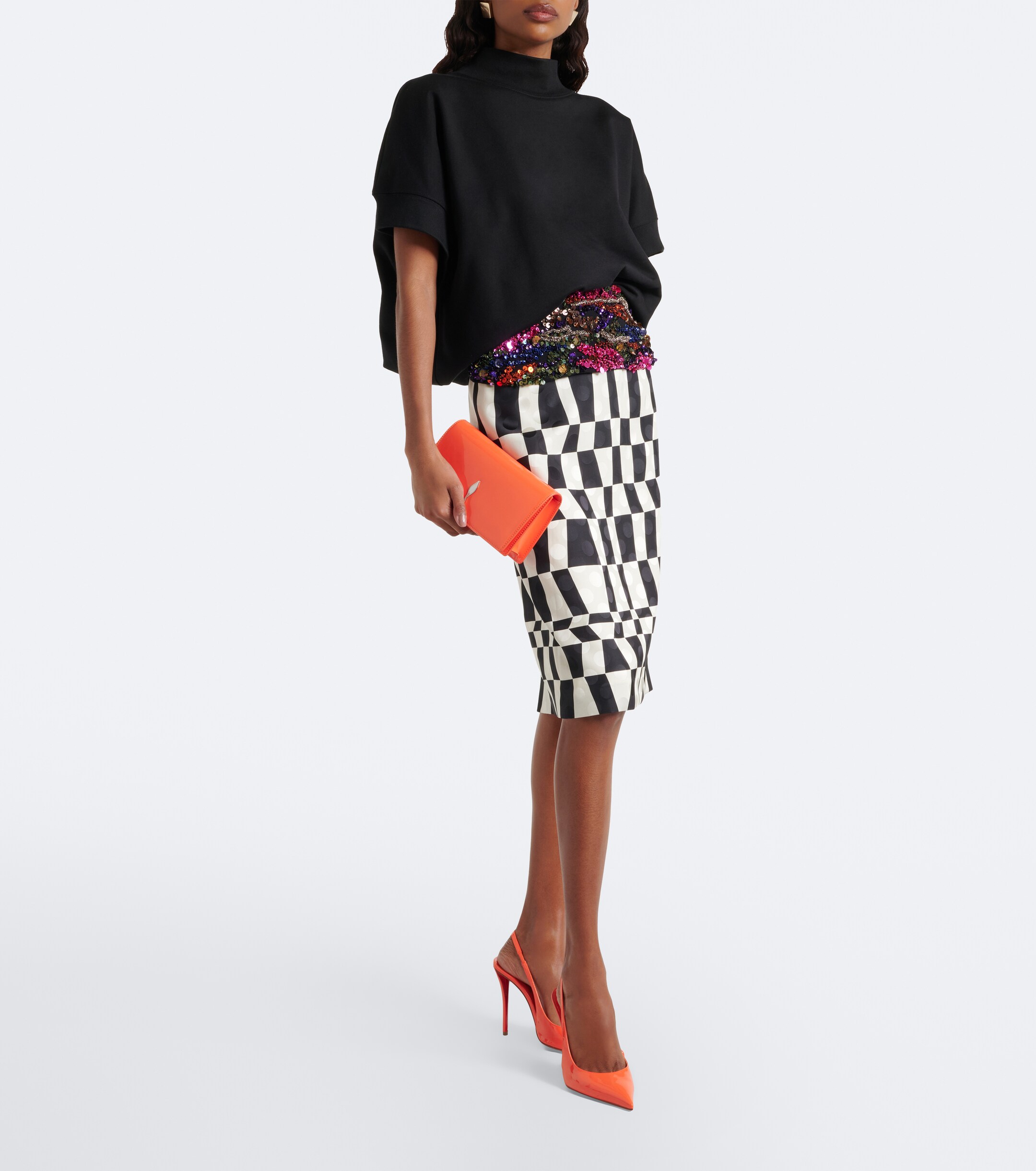 CHRISTIAN LOUBOUTIN Bettina patent leather clutch