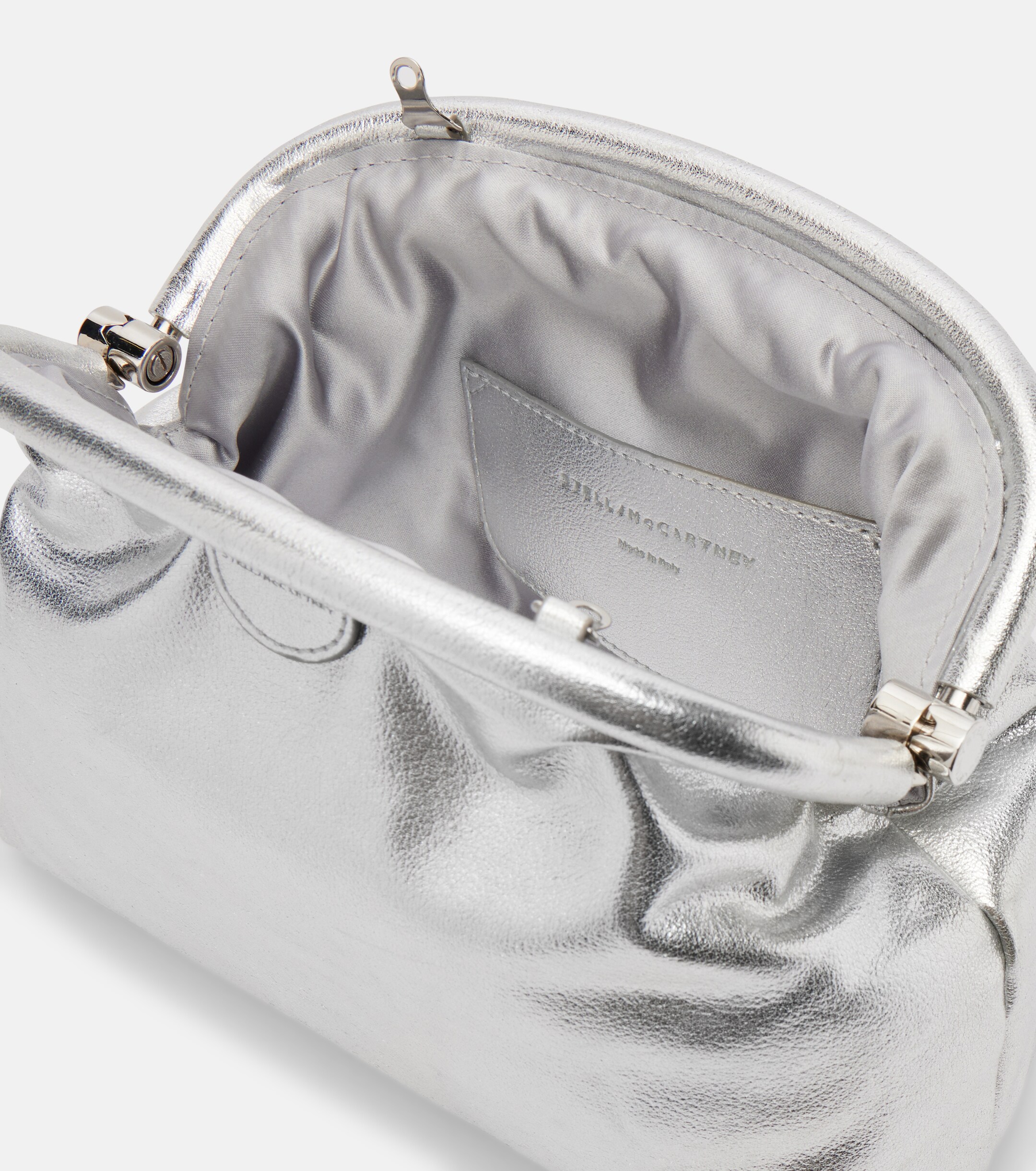 Stella McCartney Falabella padded metallic clutch