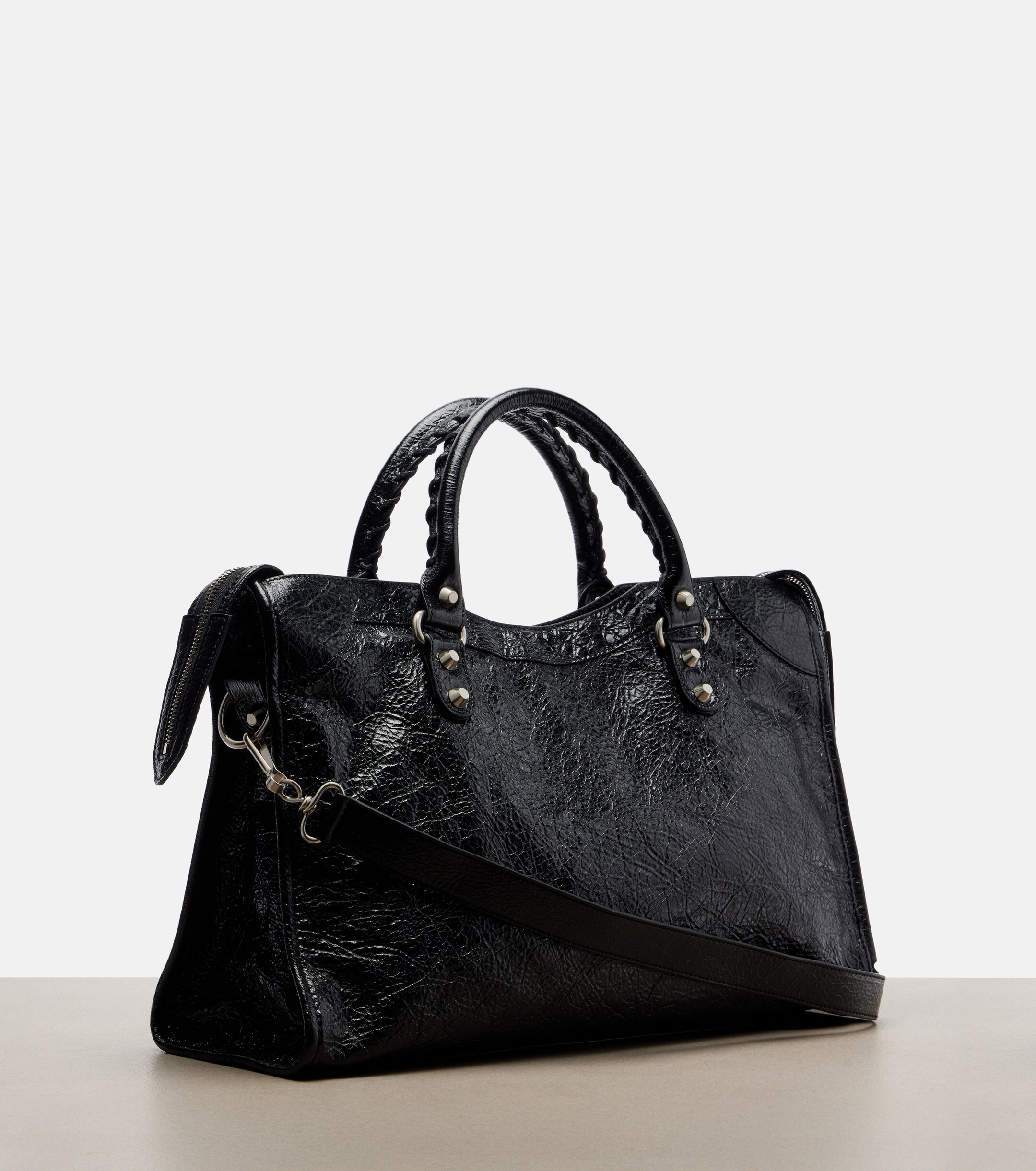Balenciaga Le City Medium leather top-handle bag