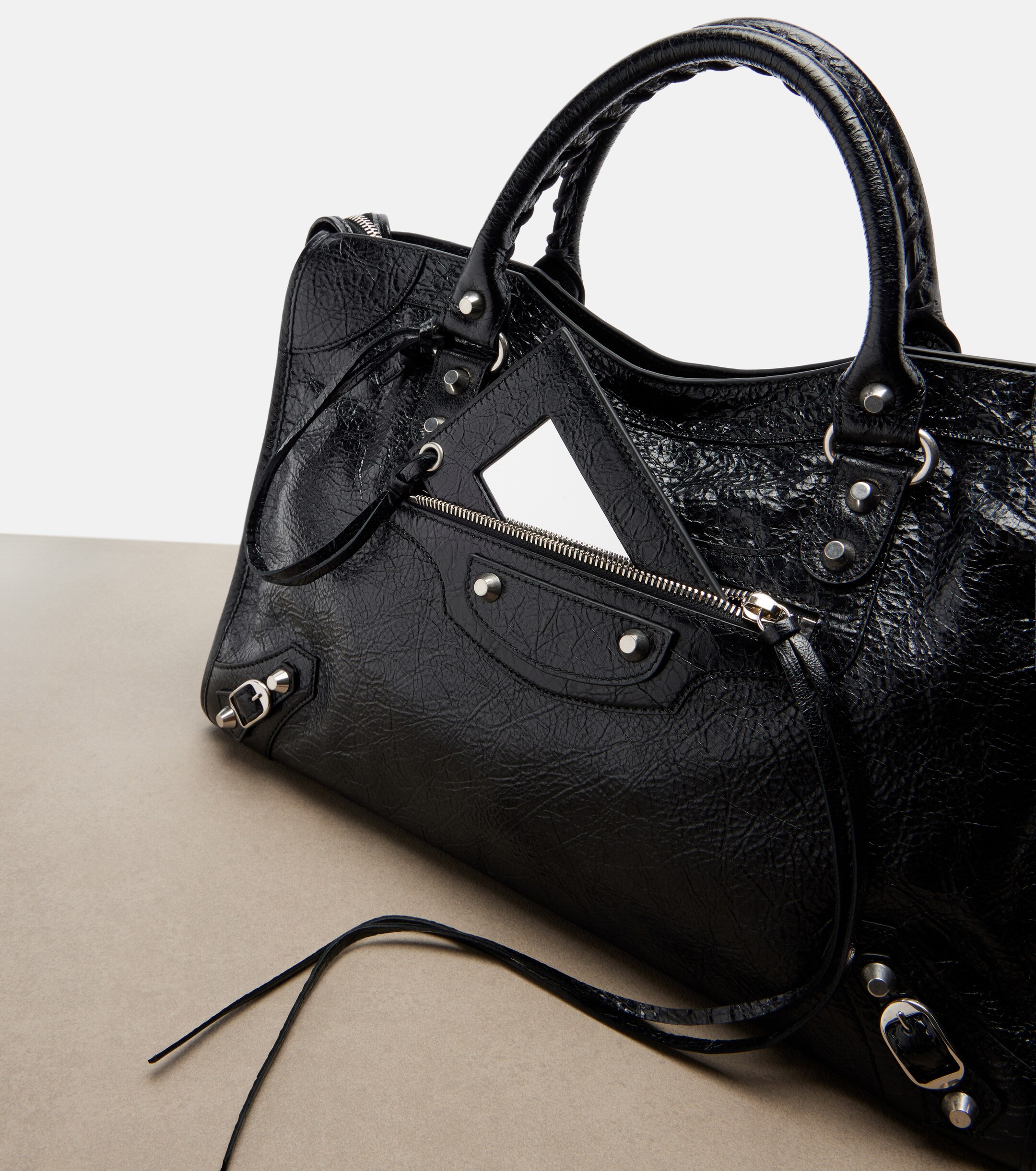 Balenciaga Le City Medium leather top-handle bag