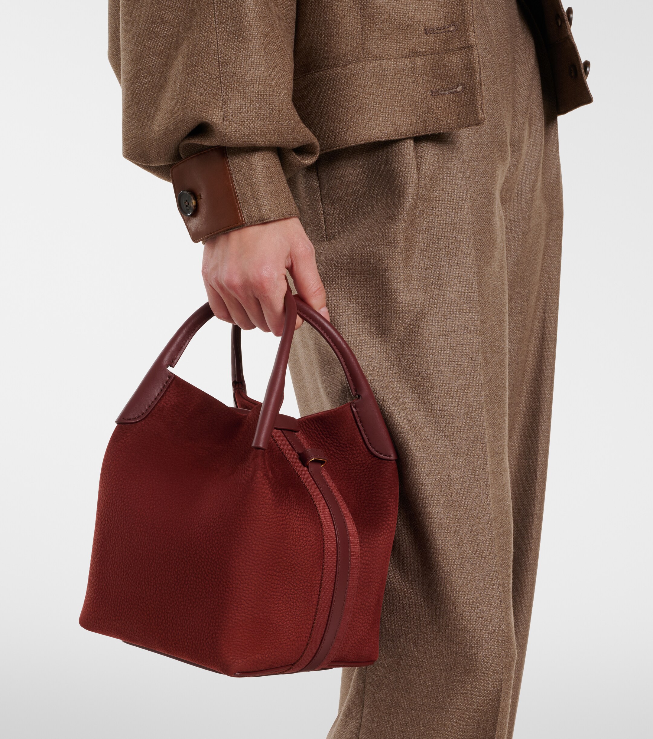 Loro Piana Bale Small leather top-handle bag