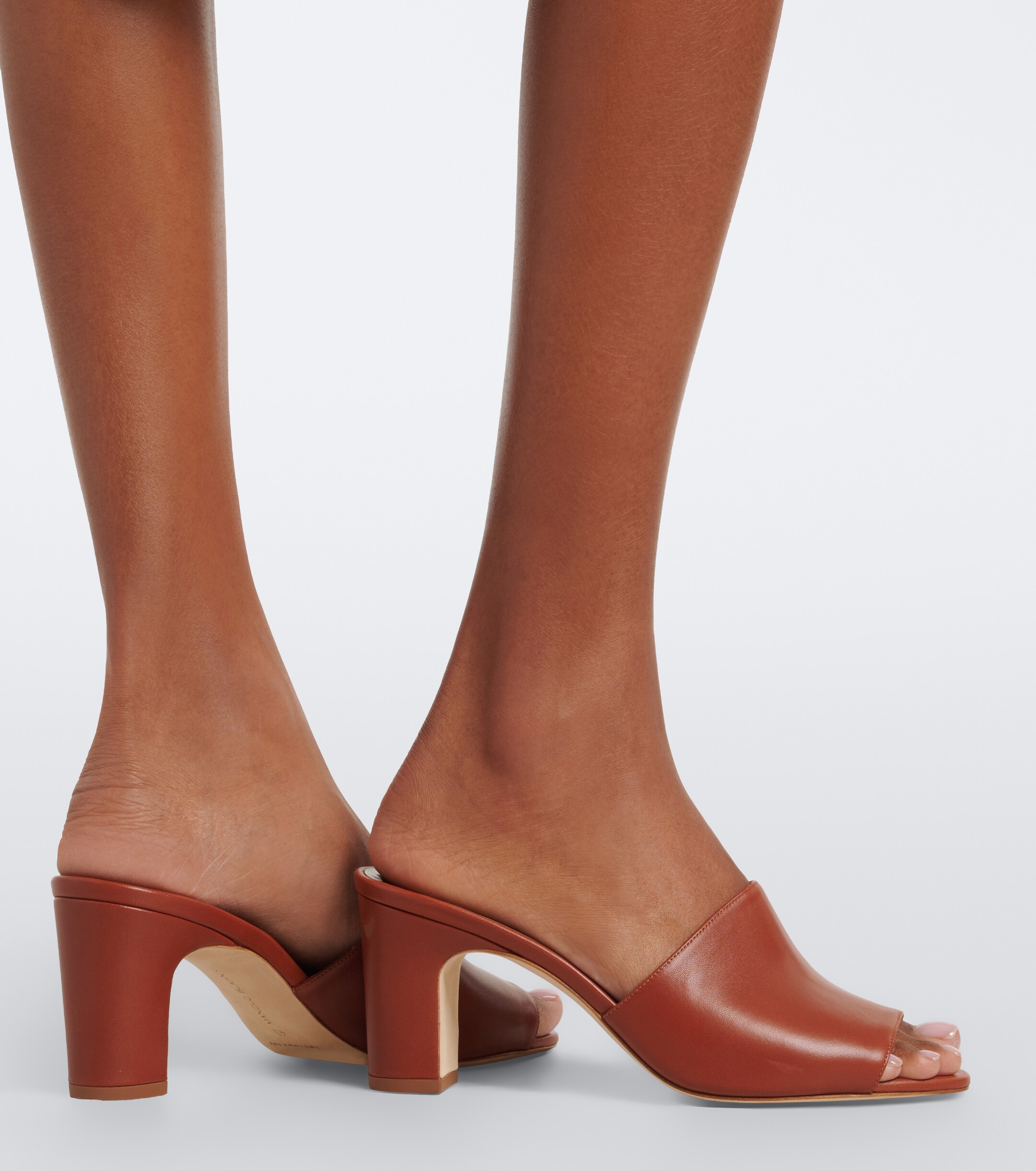 MANOLO BLAHNIK Manolo Blahnik Rapalla leather mules