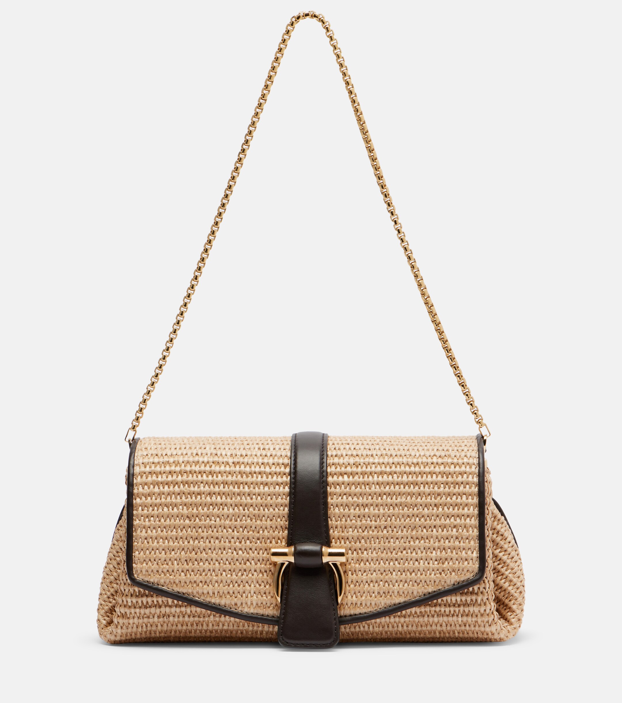 Ferragamo Ferragamo Mia Small raffia shoulder bag