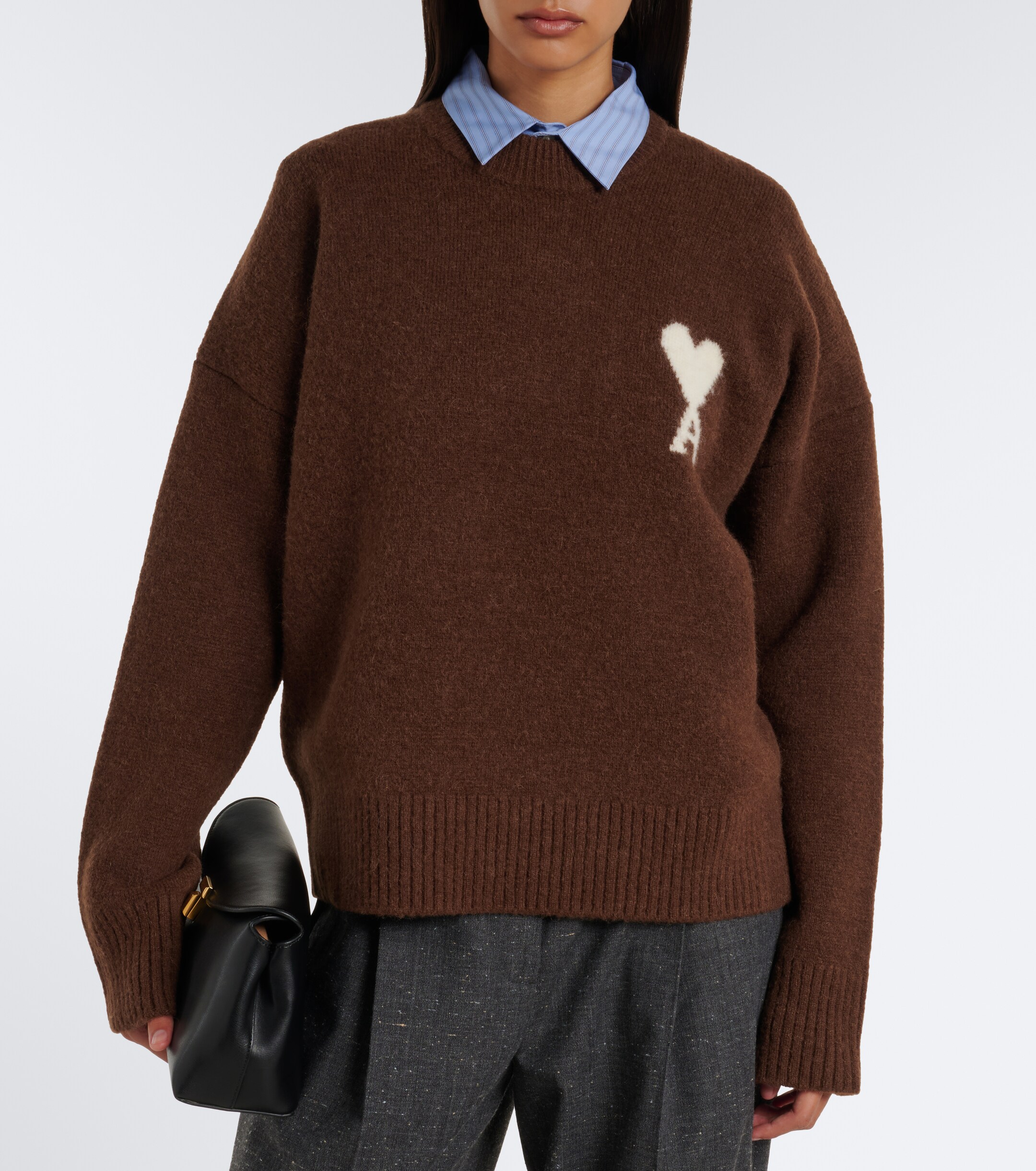 Ami Paris Ami Paris Ami De Coeur alpaca and wool-blend sweater