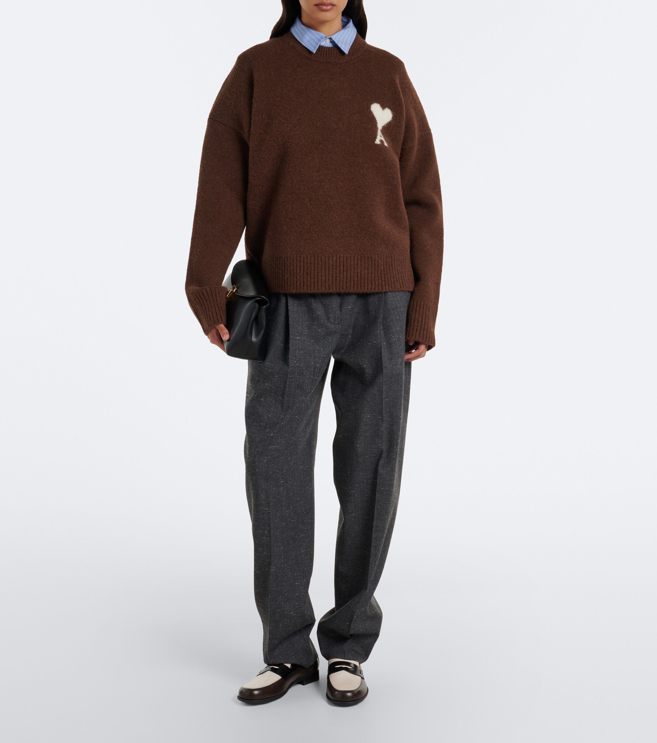 Ami Paris Ami Paris Ami De Coeur alpaca and wool-blend sweater