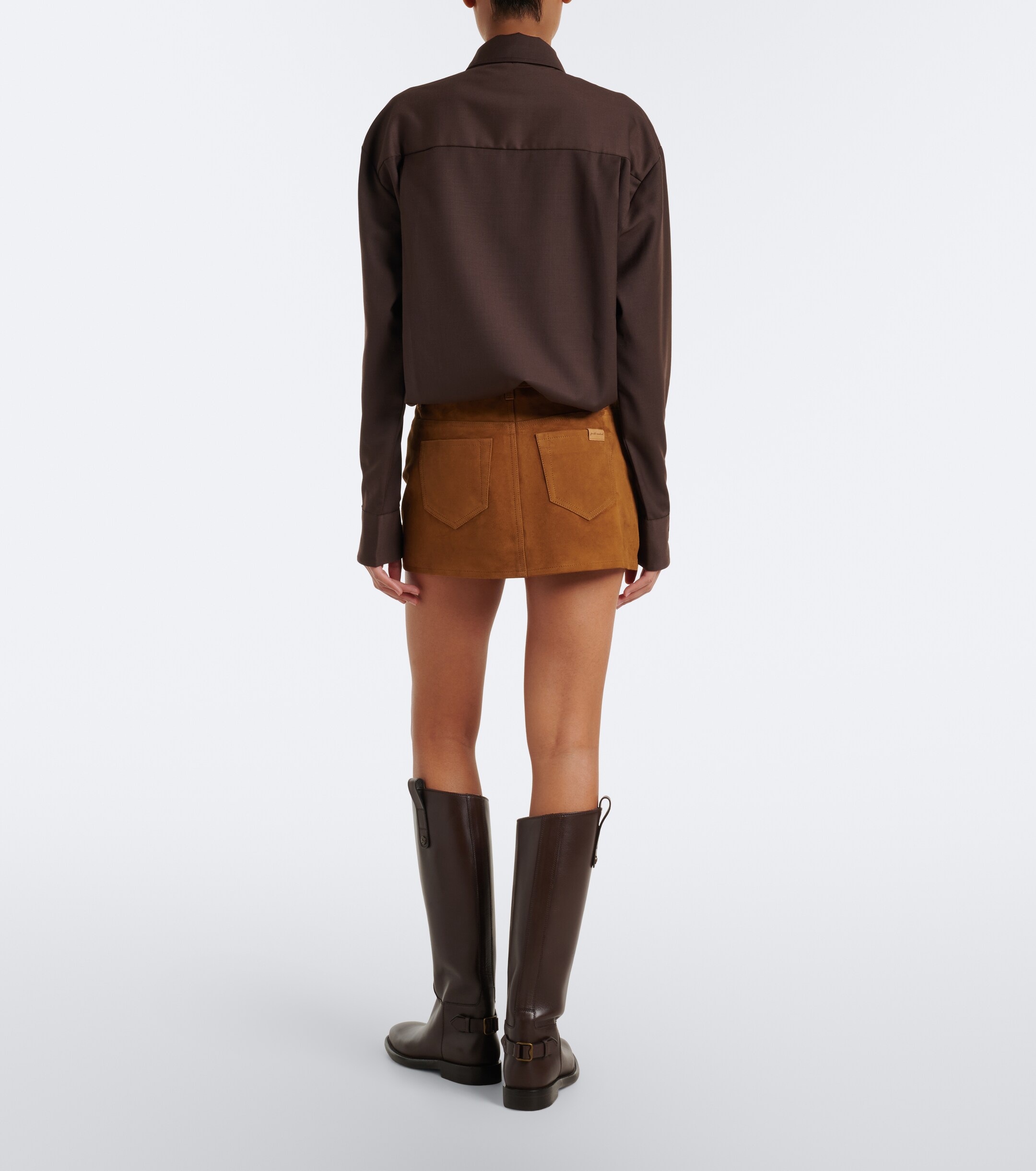 7 For All Mankind 7 For All Mankind Cherry suede miniskirt