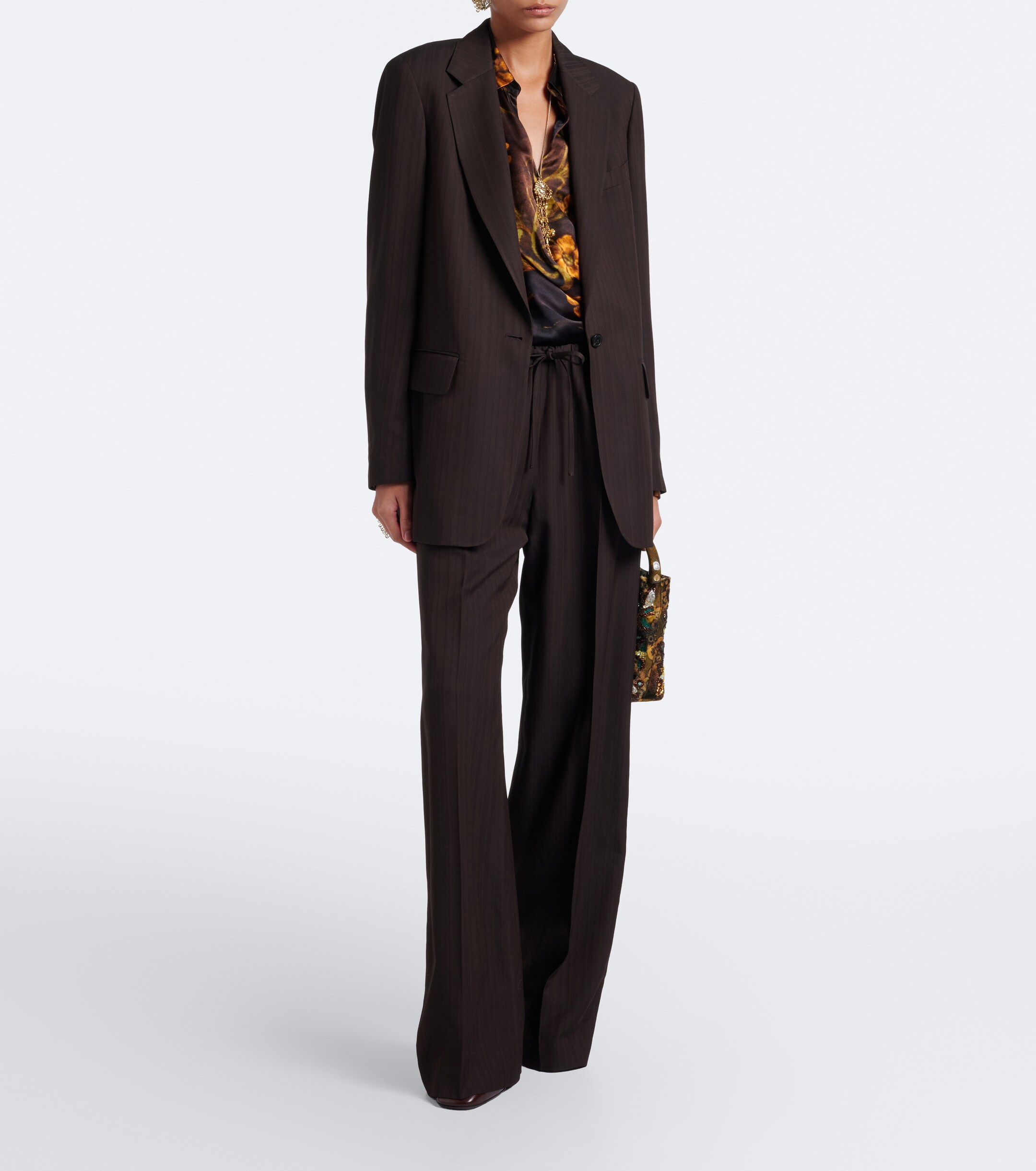 Dries Van Noten Dries Van Noten Chalk stripe single-breasted blazer
