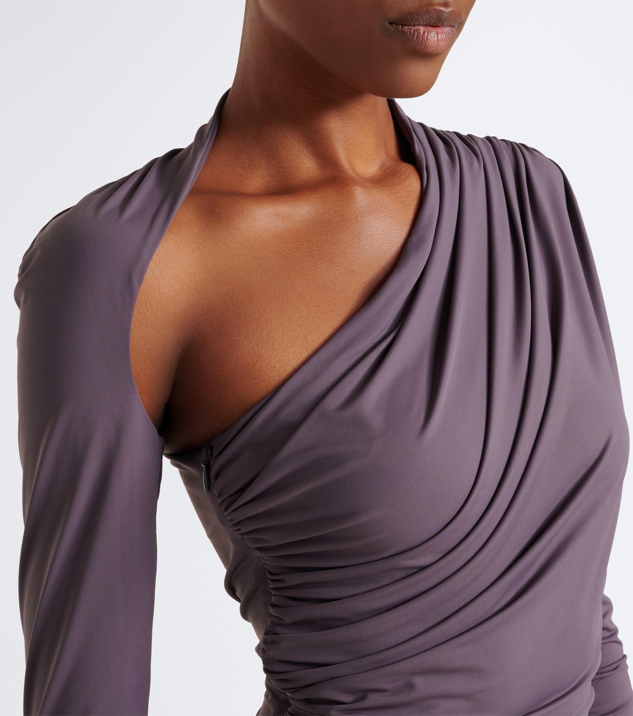 DE LA VALI De La Vali Jade cutout asymmetric jersey gown