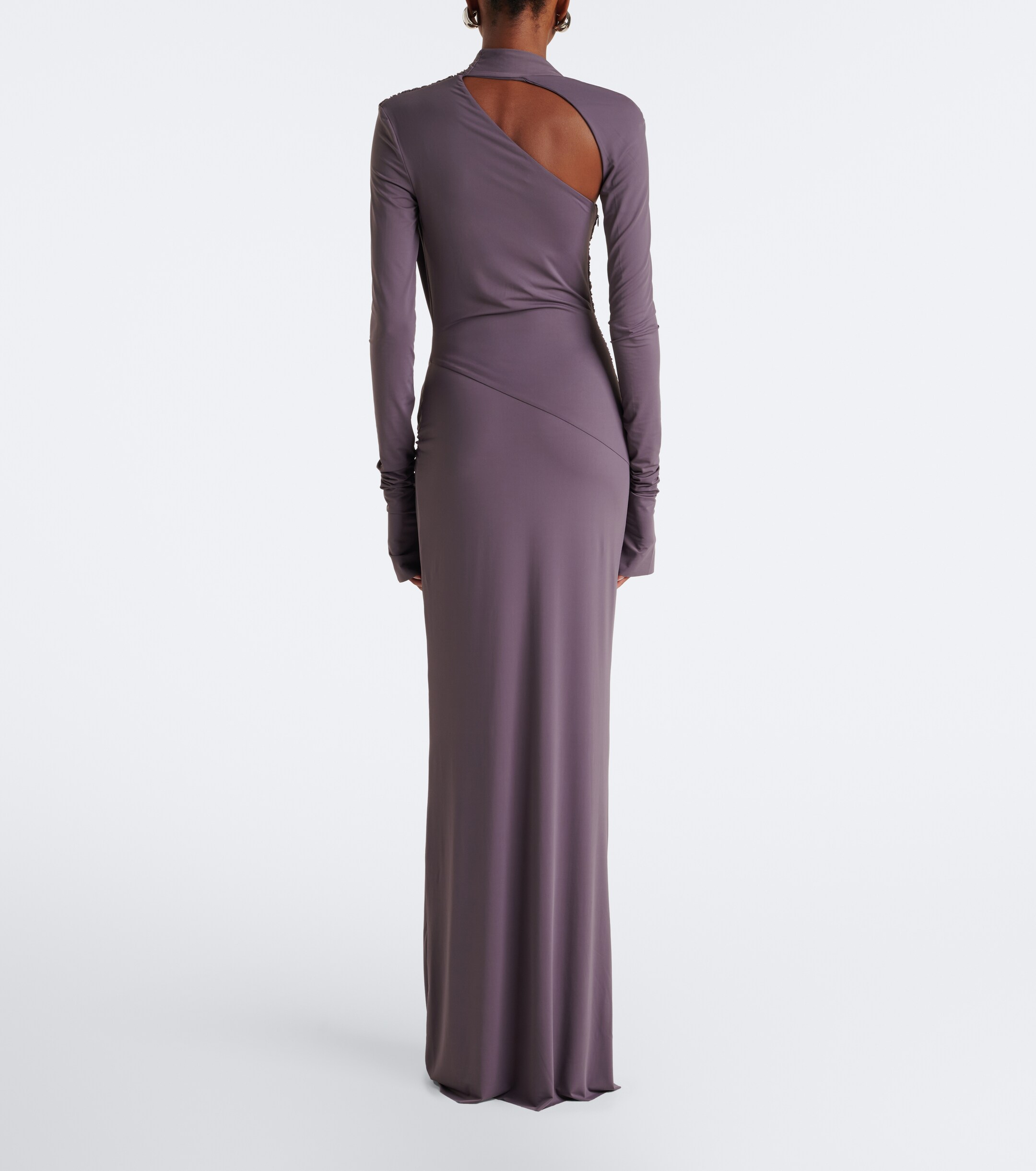DE LA VALI De La Vali Jade cutout asymmetric jersey gown