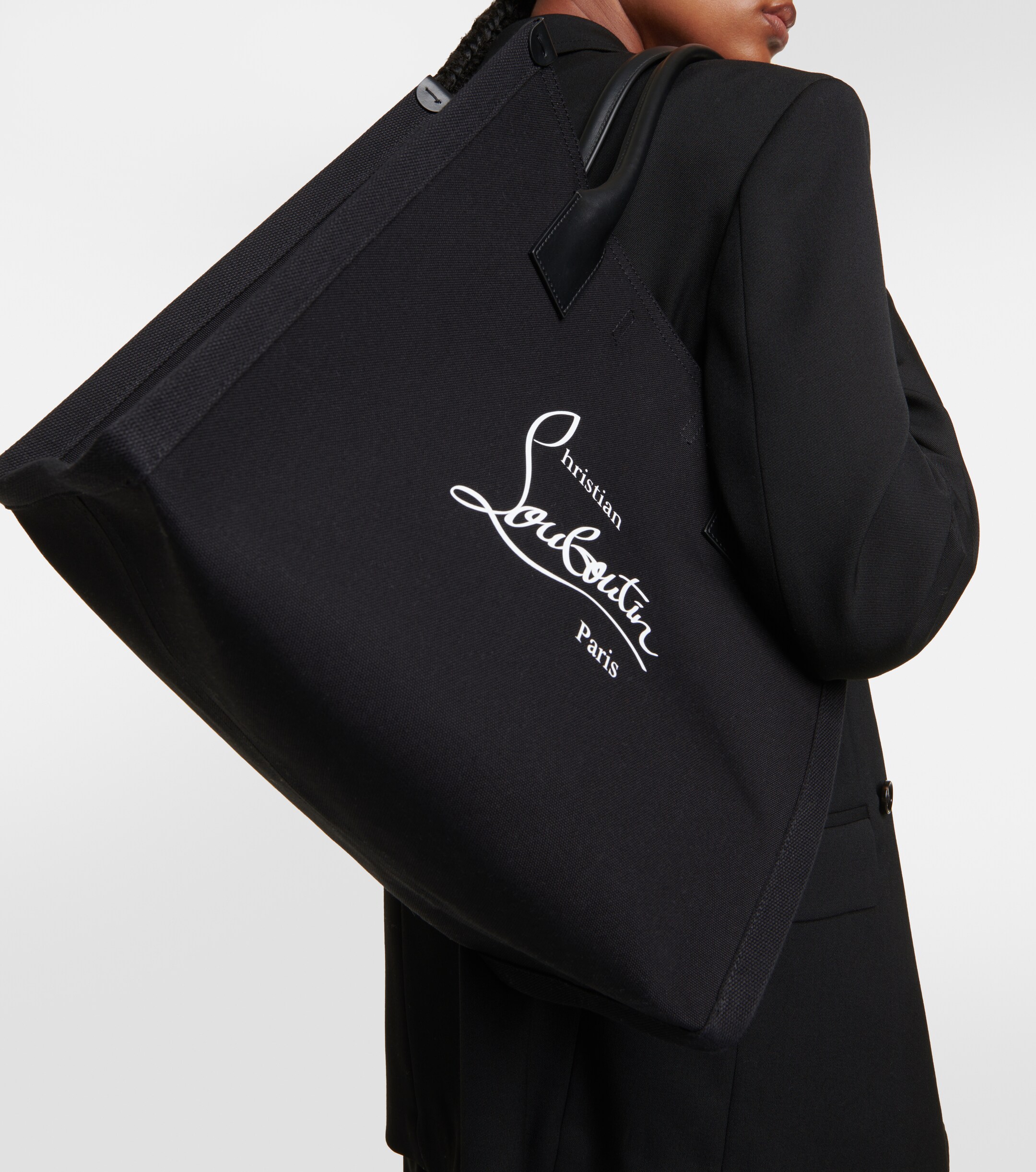 CHRISTIAN LOUBOUTIN Nastroloubi Large canvas tote bag