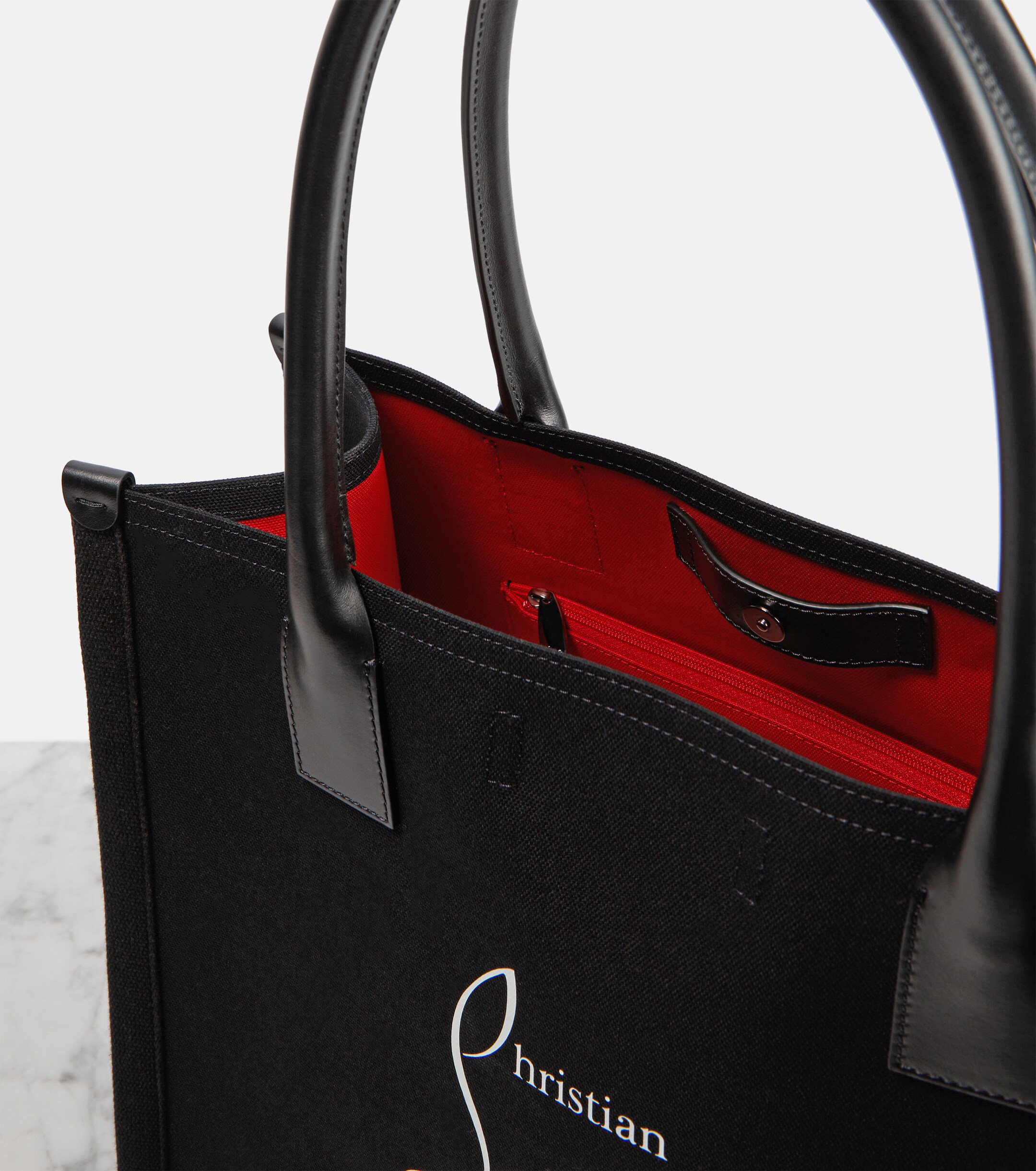 CHRISTIAN LOUBOUTIN Nastroloubi Large canvas tote bag